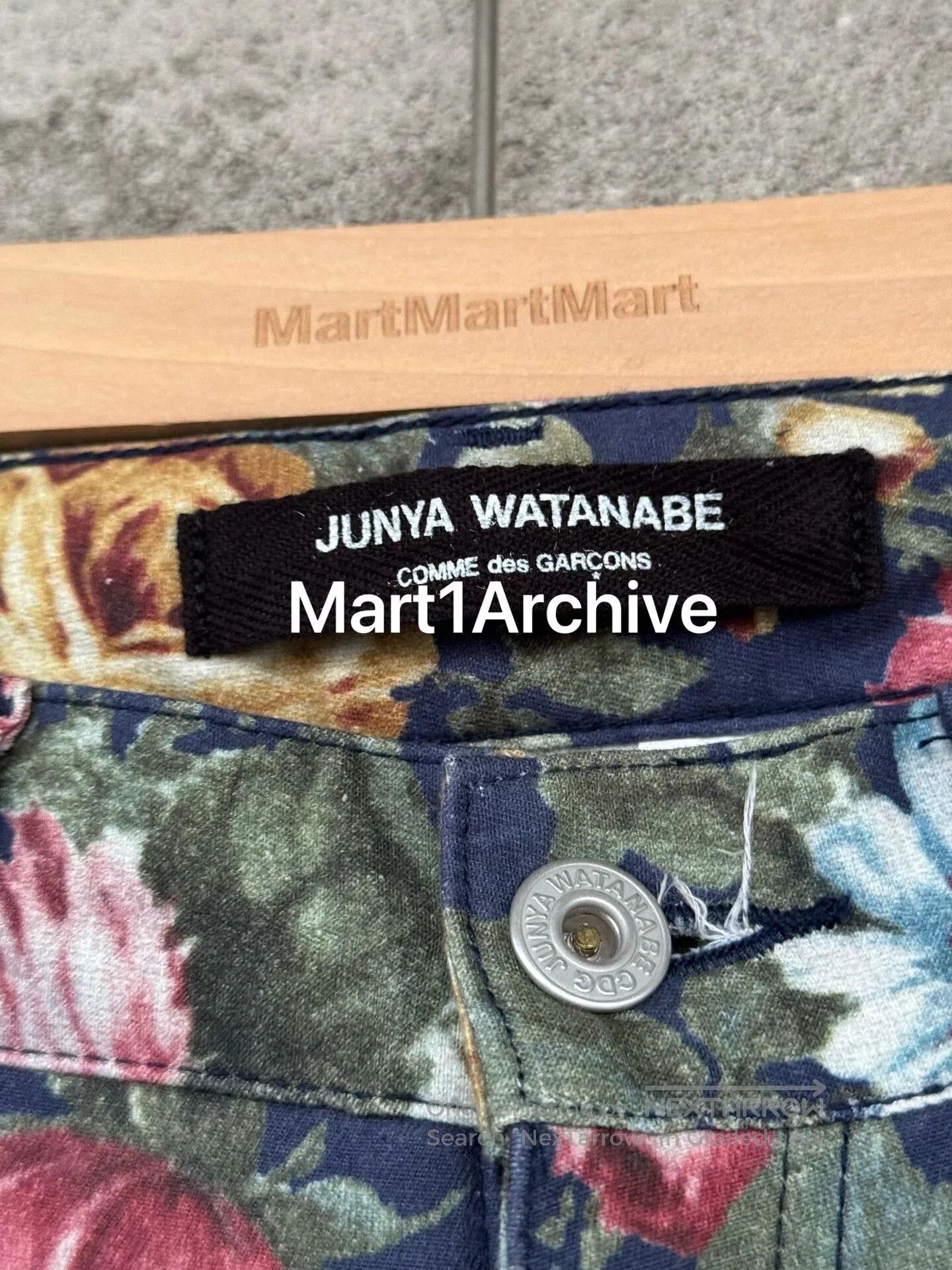 Junya Watanabe Junya Watanabe Straight-Leg Floral Pants. Size 39" - 6 Thumbnail