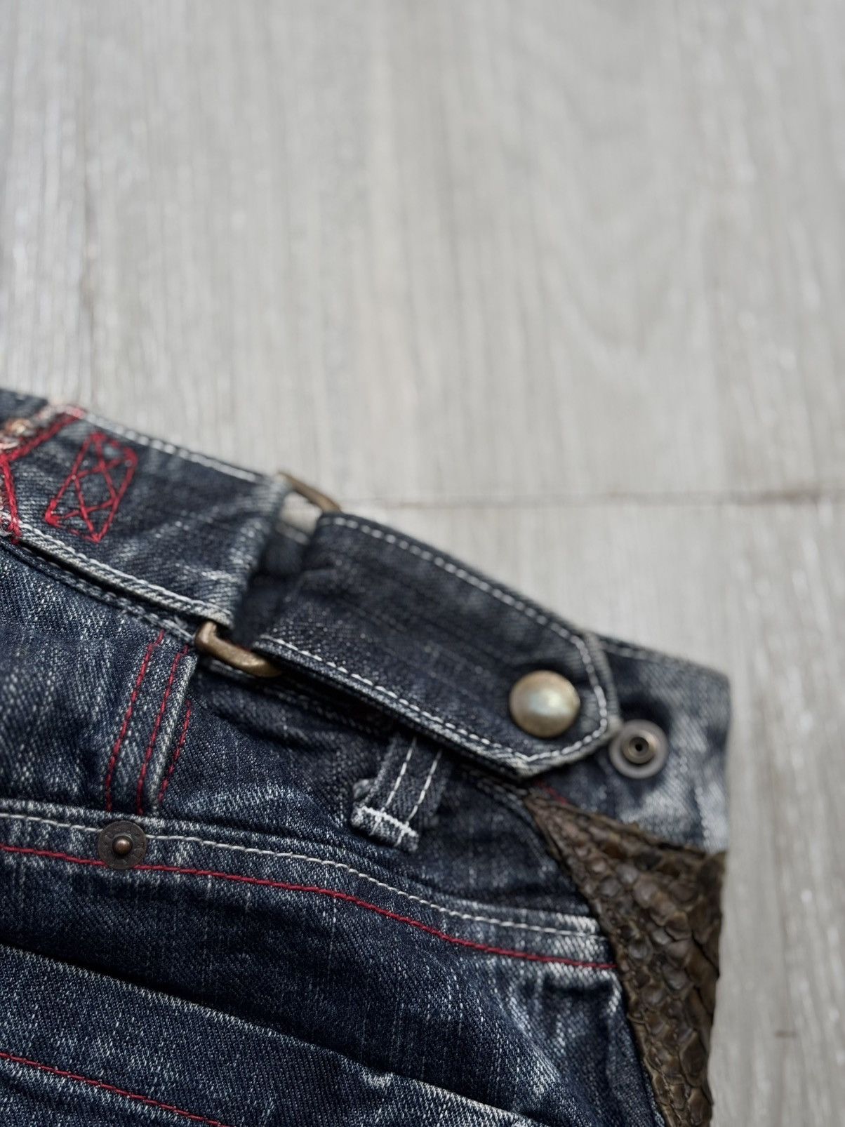 Japanese Brand REVOLUTION lace up flare jeans Size US 27 - 12 Thumbnail