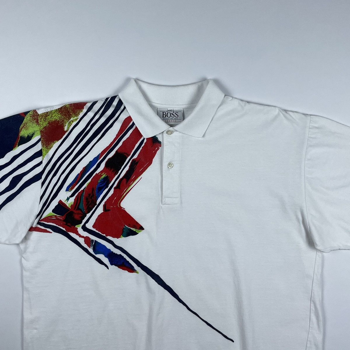 Hugo Boss × Vintage Vintage 90s Hugo Boss Sport Andre Agassi style Polo Size US XXL / EU 58 / 5 - 4 Thumbnail