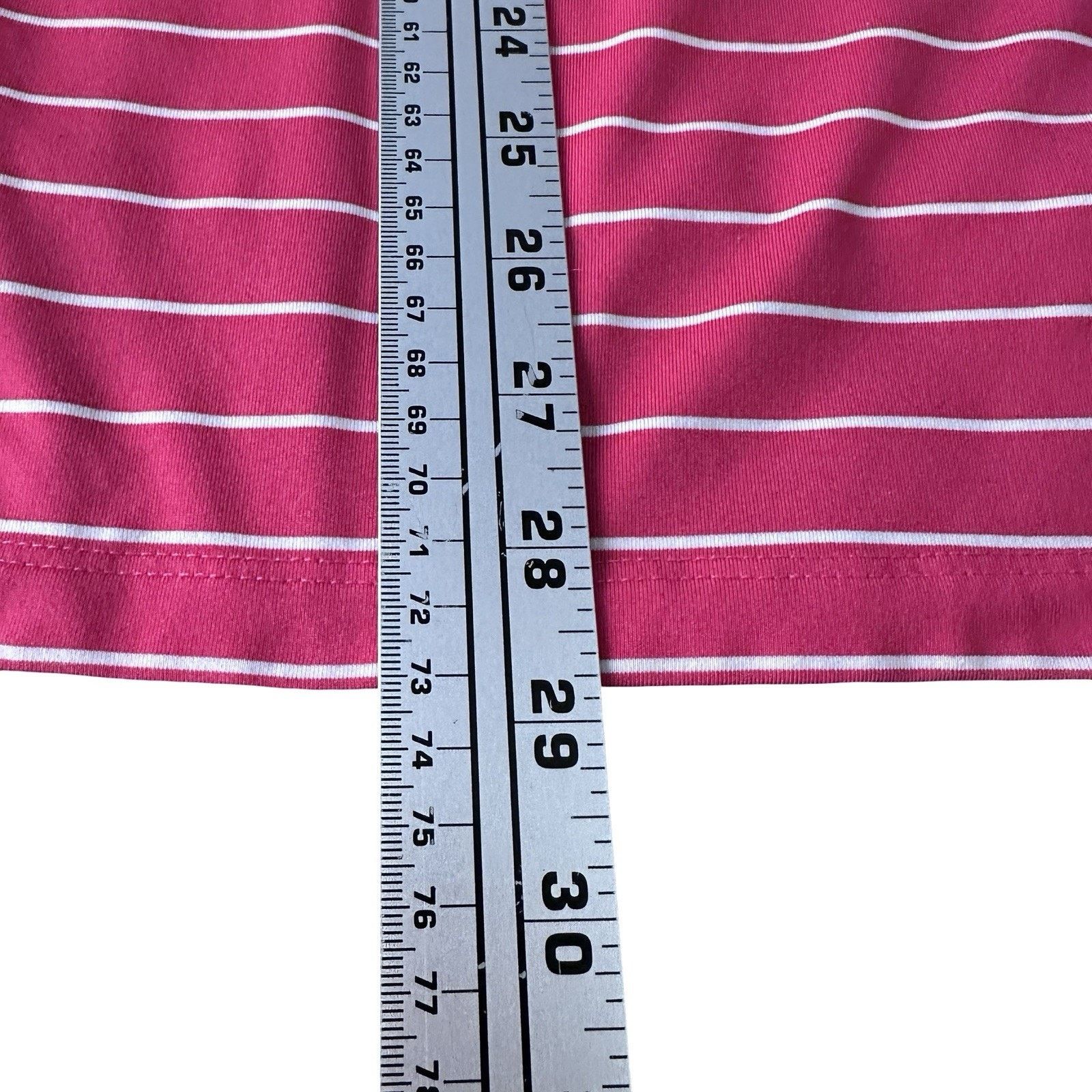 Lauren Ralph Lauren Greyson Polo Shirt Men Medium Pink White Striped Performance Size US M / EU 48-50 / 2 - 10 Thumbnail