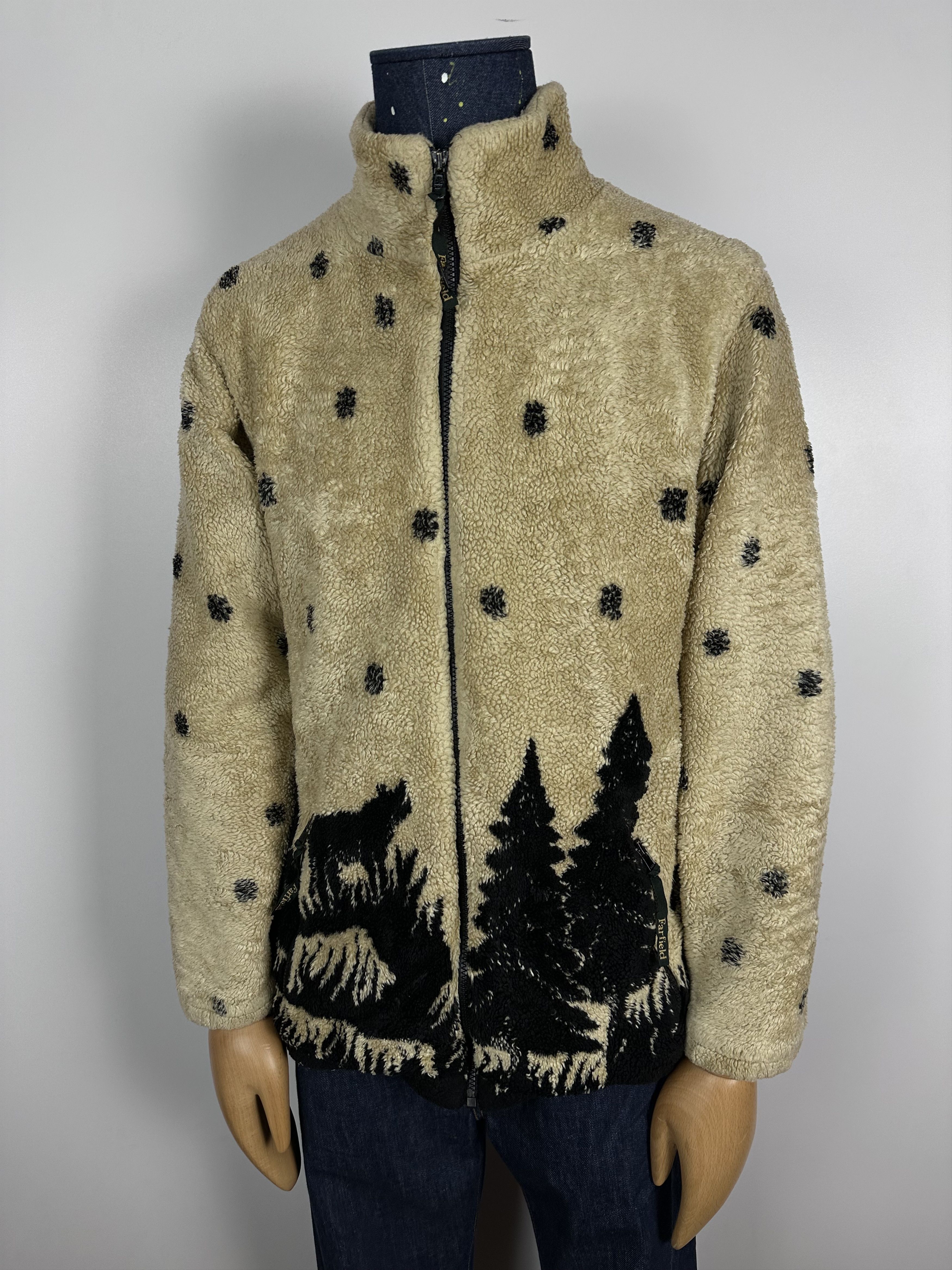 Vintage Vintage Wolf Forest Fleece Jacket Nature Print Mens Size M Size US M / EU 48-50 / 2 - 1 Thumbnail