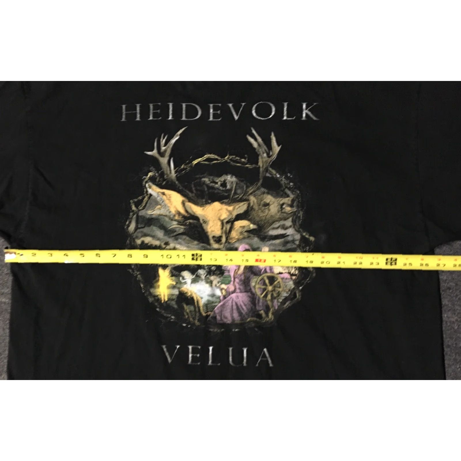Folk Heidevolk Velua Promo Shirt 3XL Black 90s Band Concert Vintage Grunge Rock Metal Mythology Folk Viking Size US XXL / EU 58 / 5 - 5 Thumbnail
