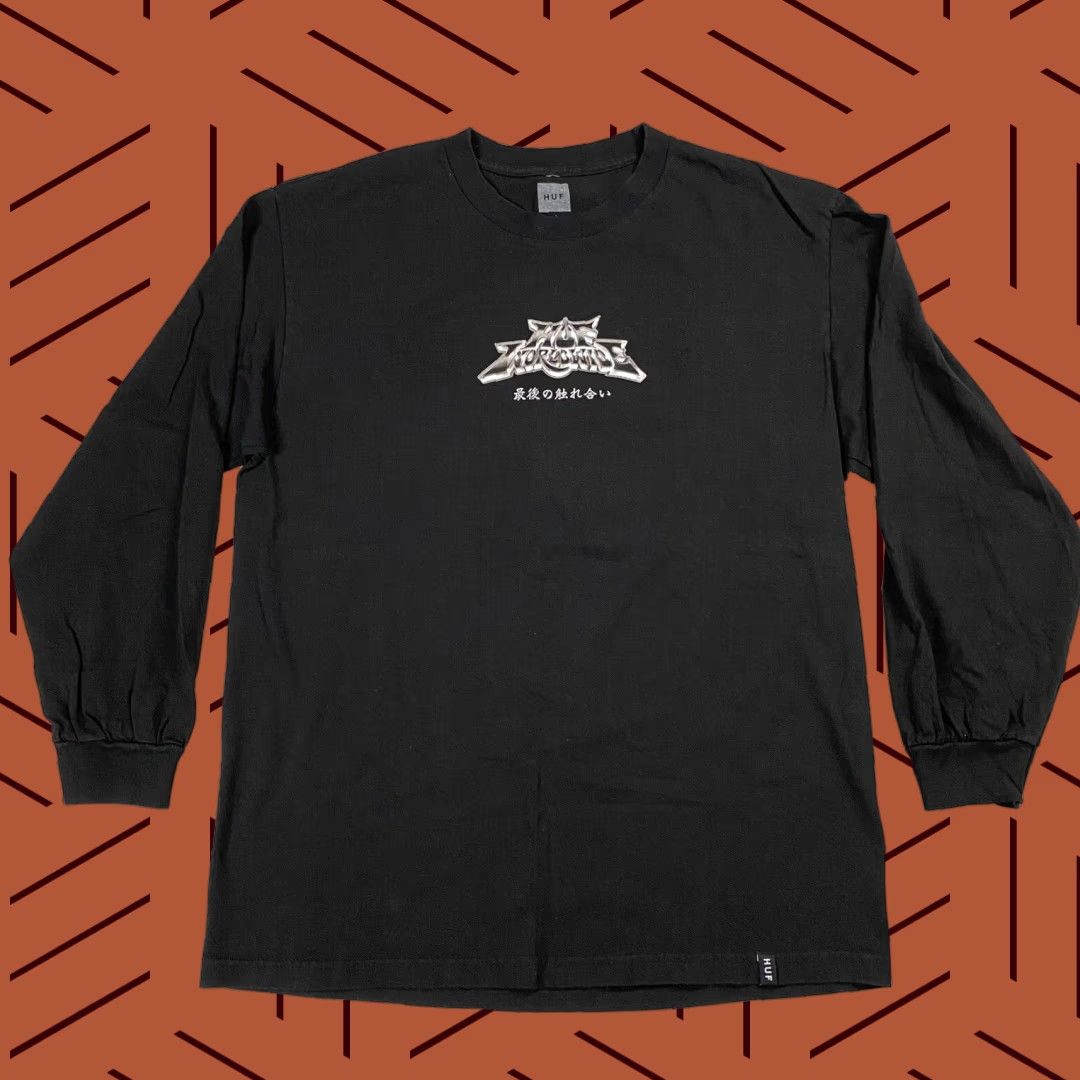 Huf HUF Anime Shirt Mens Long Sleeve Double-Sided Graphic Skate Cotton L Black Size US L / EU 52-54 / 3 - 1 Thumbnail