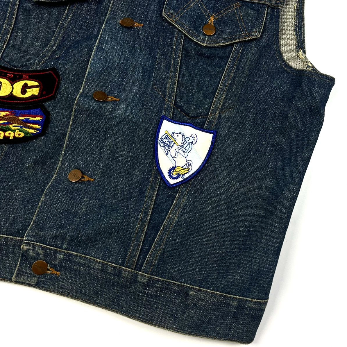 Vintage Vintage Maverick Blue Bell Patched Denim Vest Made In USA Size US M / EU 48-50 / 2 - 14 Thumbnail