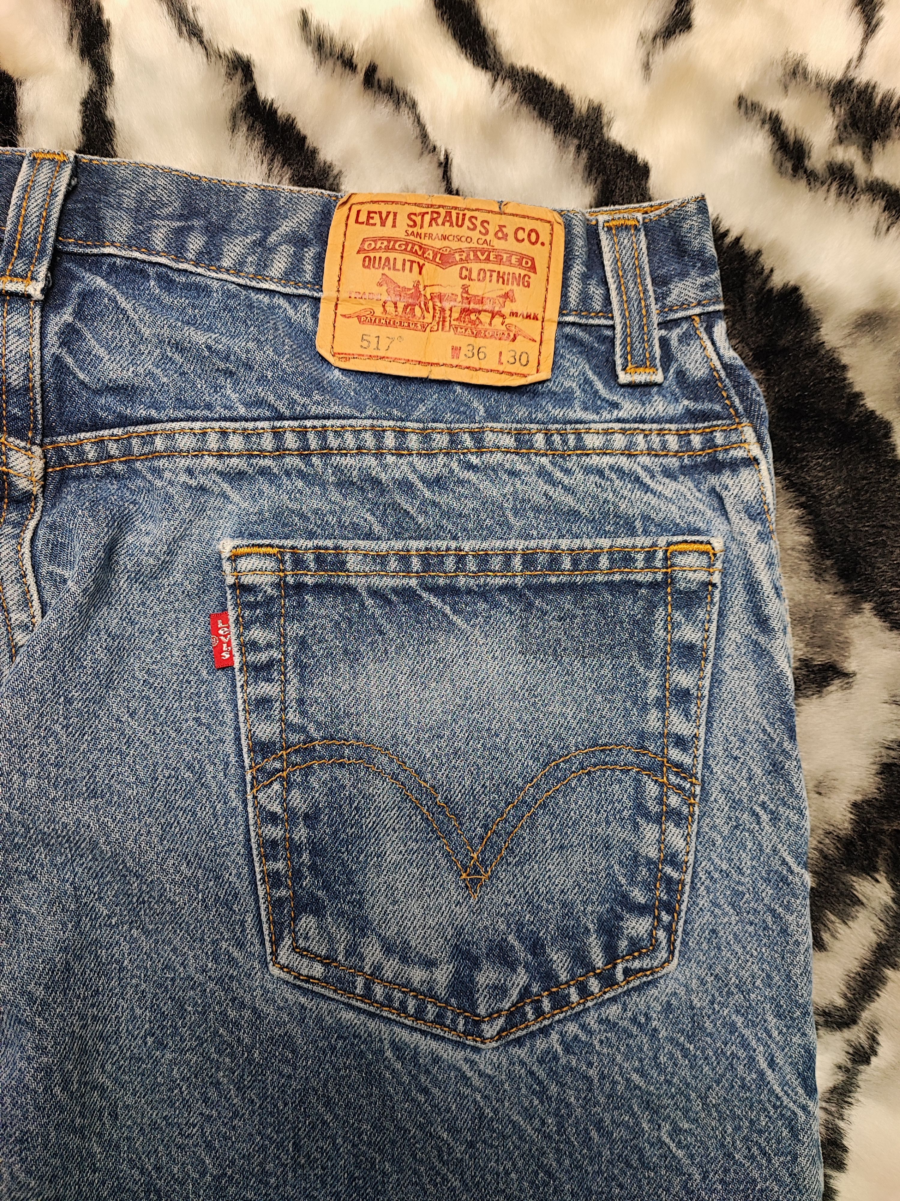 Levi's Vintage Y2K Levis 517 Low Bootcut Flared Jeans Size US 35 - 11 Thumbnail