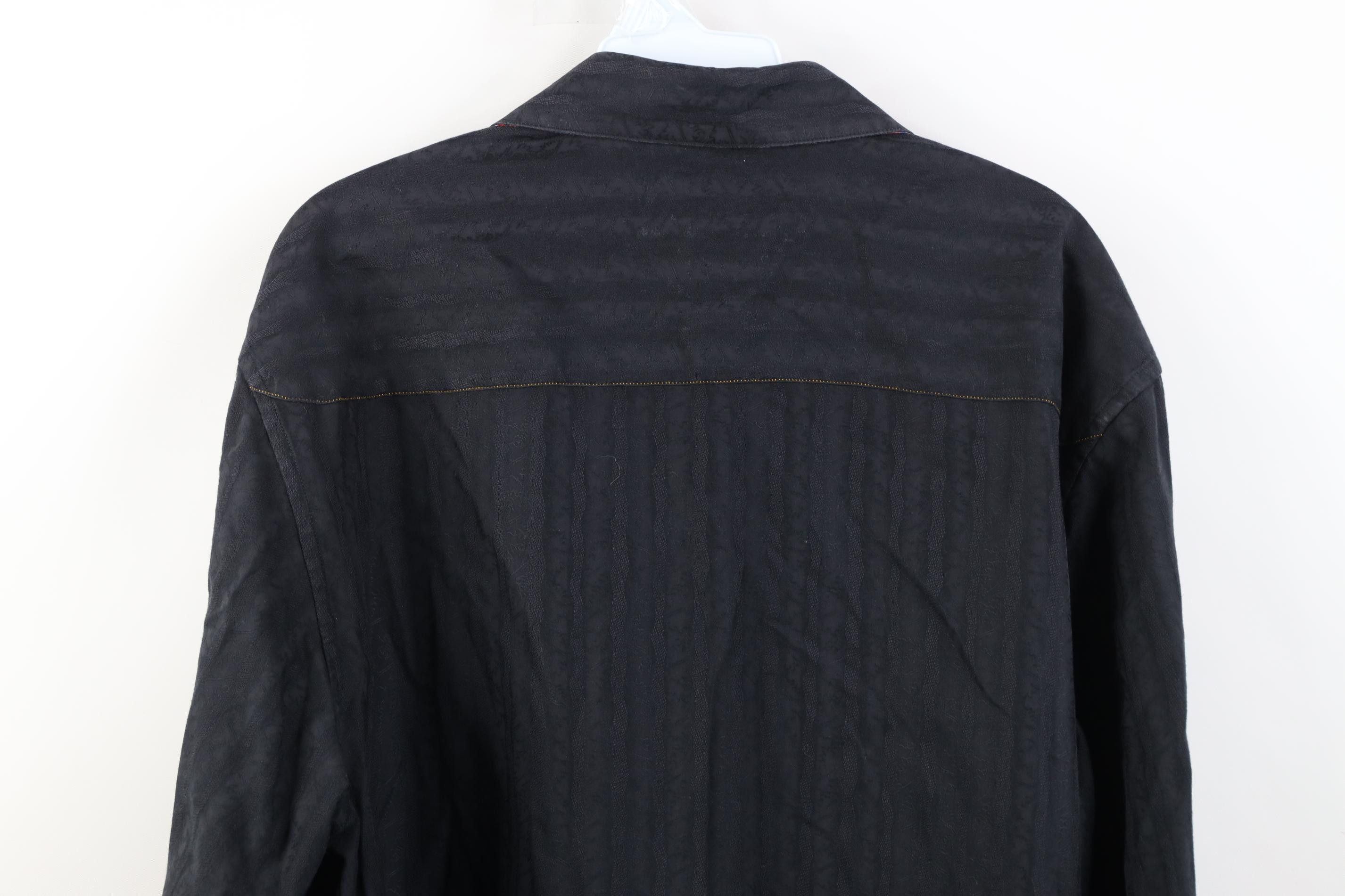 Robert Graham Robert Graham Rainbow Flip Cuff Collared Button Shirt Black Size US L / EU 52-54 / 3 - 15 Thumbnail
