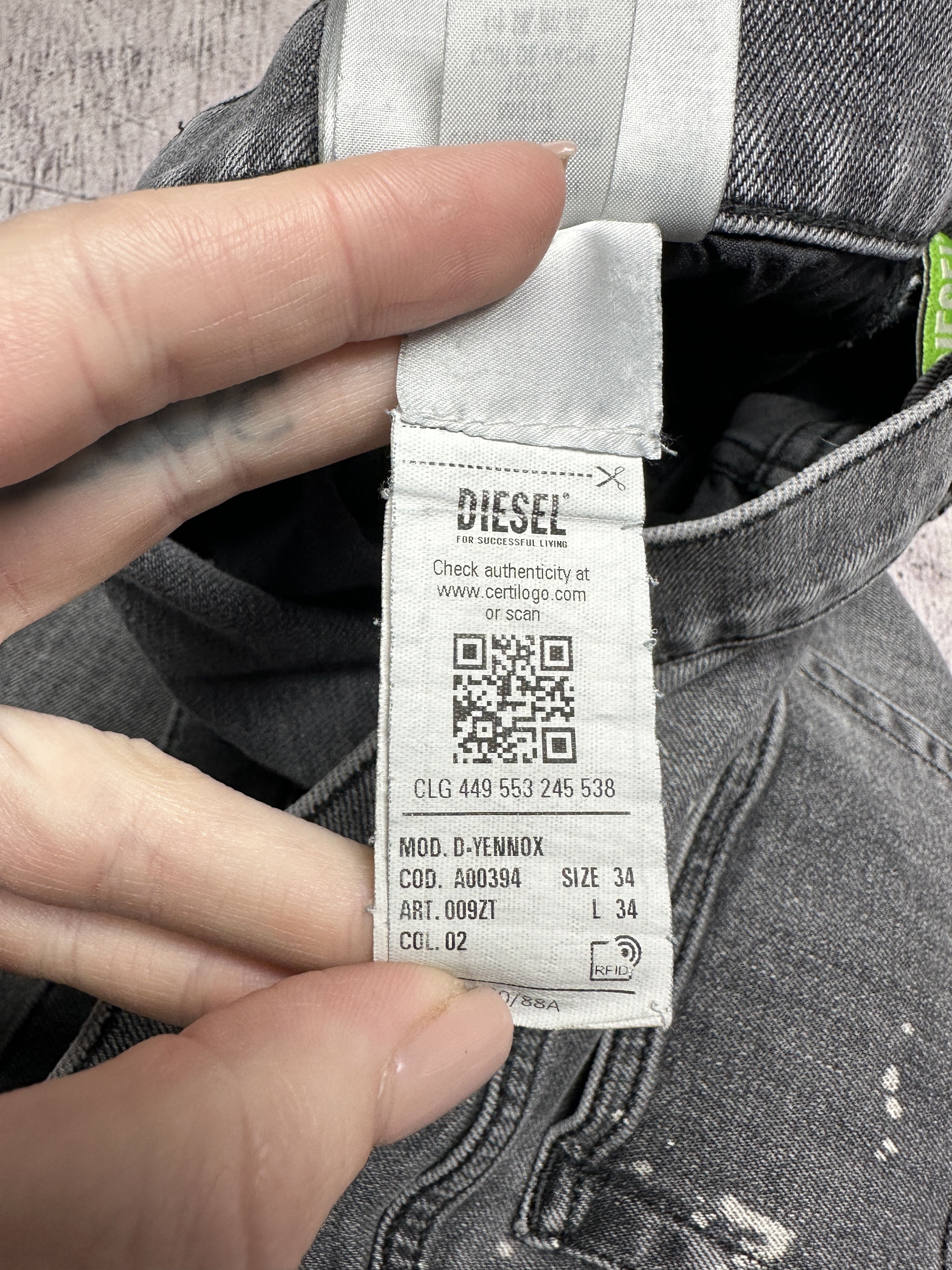 Diesel Diesel D-Yennox Mens Denim Pants Jeans Size US 34 / EU 50 - 7 Thumbnail