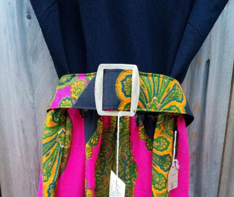 Other New VINTAGE Maxi Dress ~ Fleur de Lis Size M / US 6-8 / IT 42-44 - 4 Thumbnail
