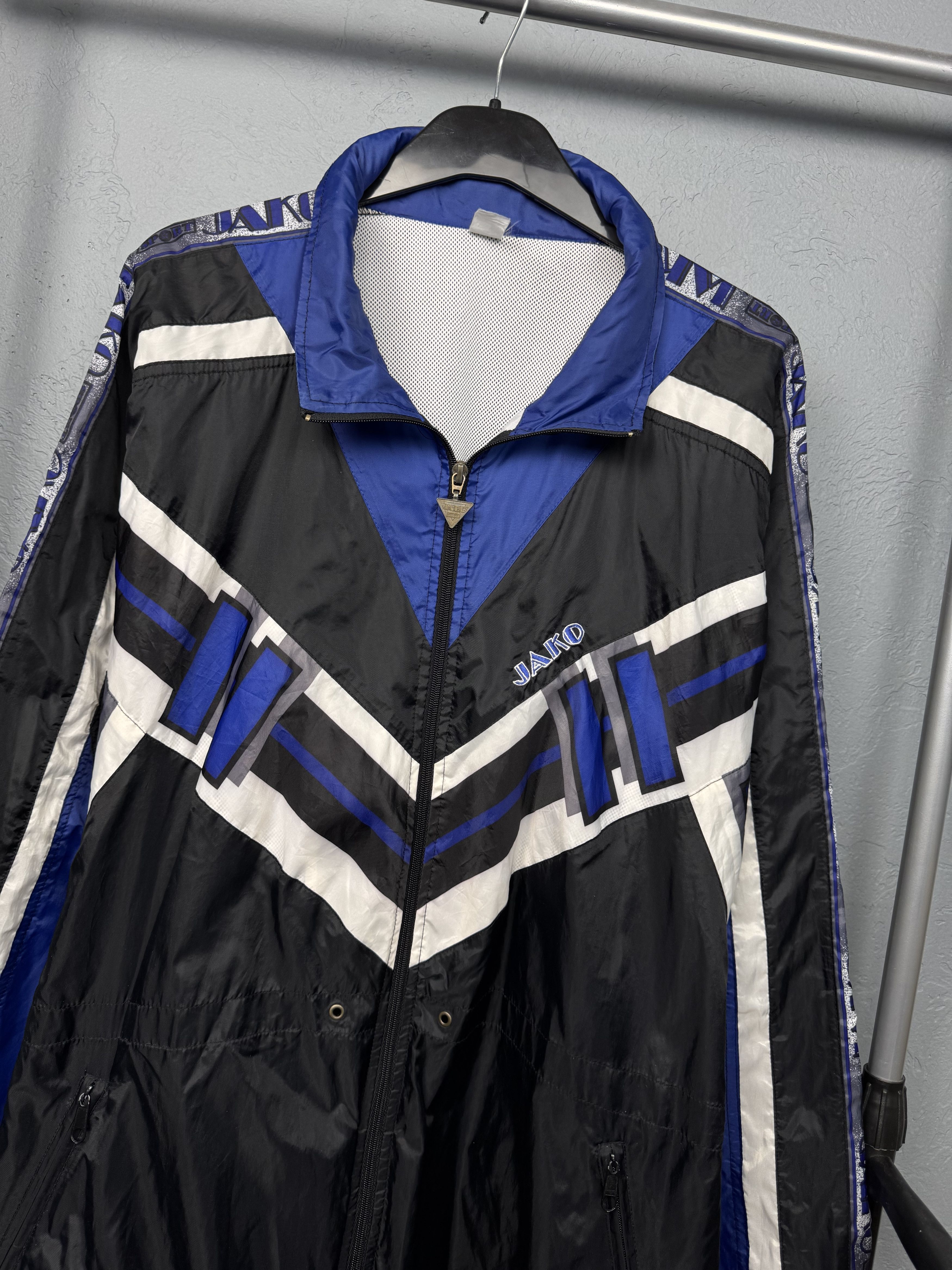 Vintage Jako 90s Vintage Mens Nylon Windbreaker Track Top Jacket Size US XL / EU 56 / 4 - 2 Thumbnail