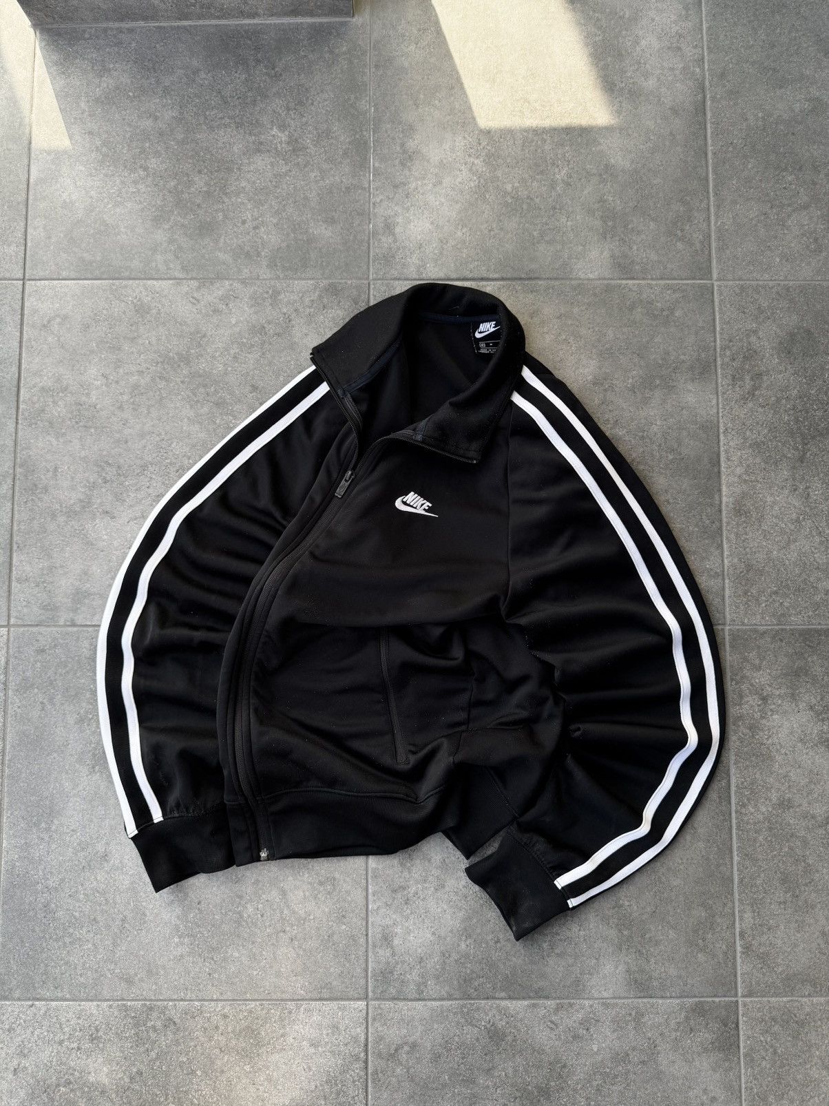 Nike Vintage Nike Track Jacket Striped 2000s Y2K Swoosh Size US M / EU 48-50 / 2 - 1 Thumbnail