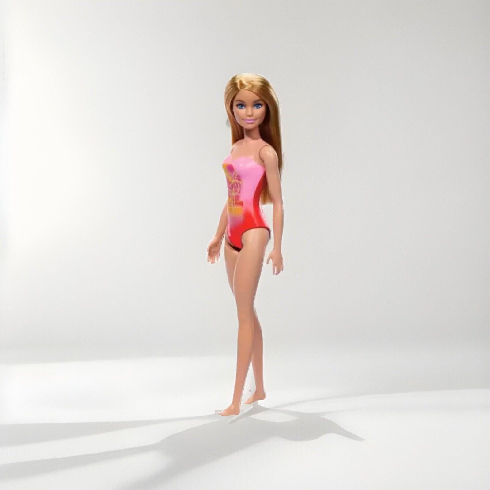 Designer Barbie Beach Doll with Pink Graphic One-Piece Swimsuit Size ONE SIZE - 1 Thumbnail