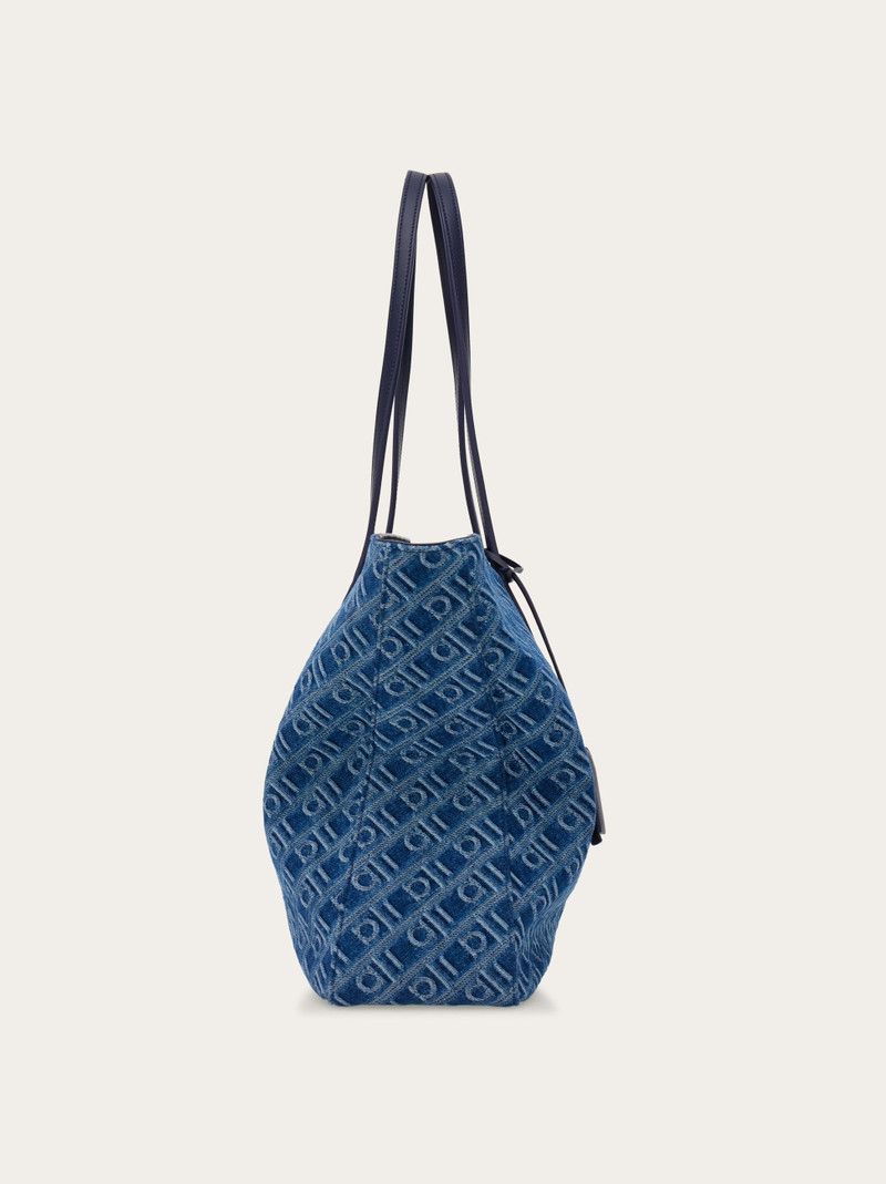 Salvatore Ferragamo o1s1rm0526 Size : OS / Tote Bag in Blue Size ONE SIZE - 3 Thumbnail