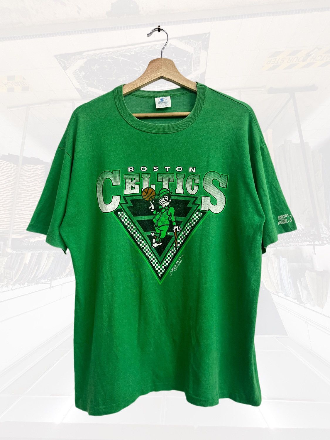NBA × Starter × Vintage Vintage 90s Starter NBA Boston Celtics Tee Size US XL / EU 56 / 4 - 1 Thumbnail