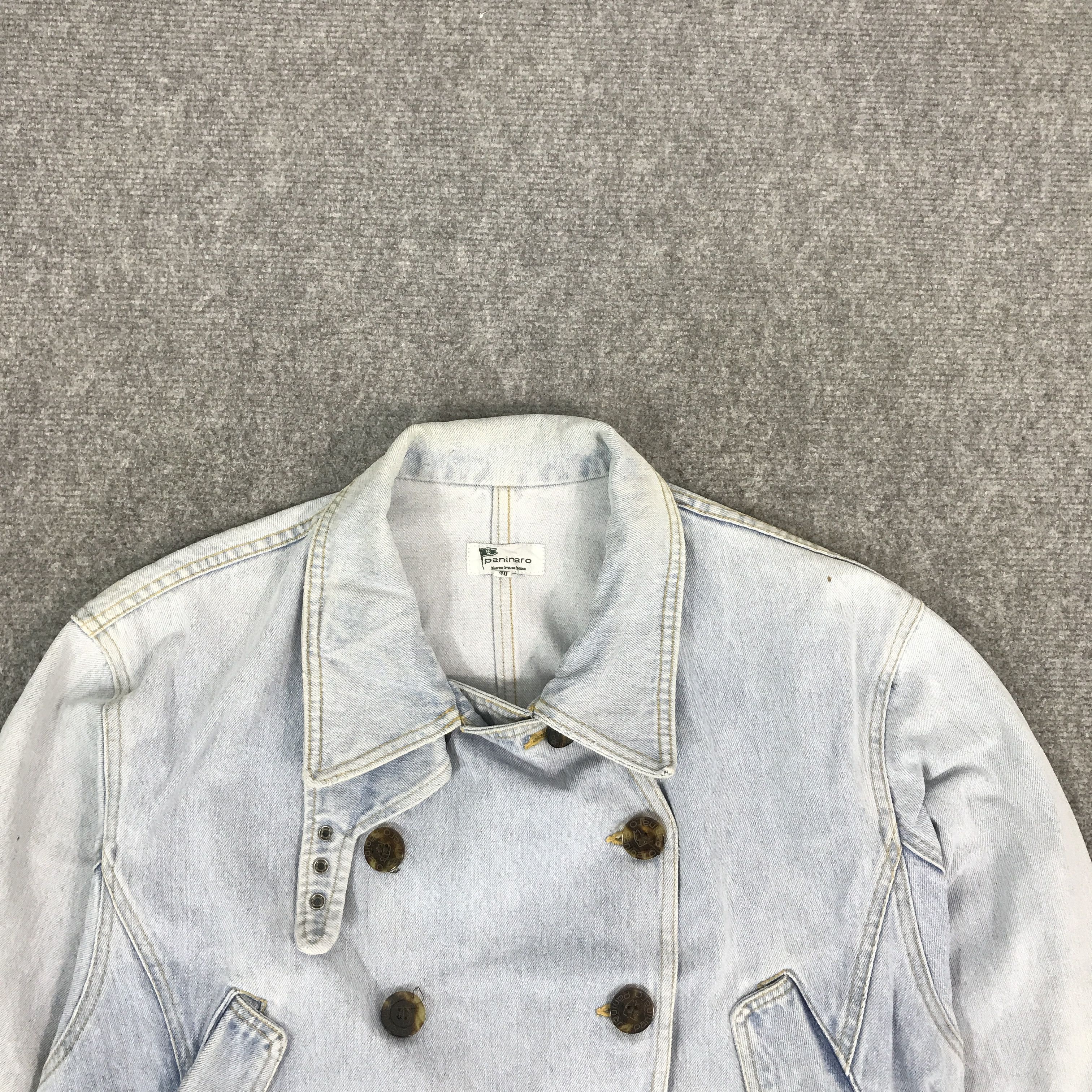 Designer × Japanese Brand JAPAN PANINARO DENIM LIGHT WASH CROPPED JACKET Size US L / EU 52-54 / 3 - 3 Thumbnail
