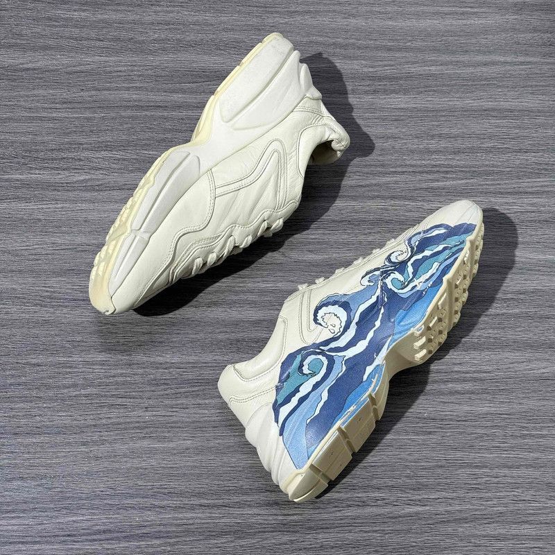 Gucci Gucci Rhyton Wave Print Low-Top Dad Sneakers - Size US 7.5 / EU 40-41 - 7 Thumbnail