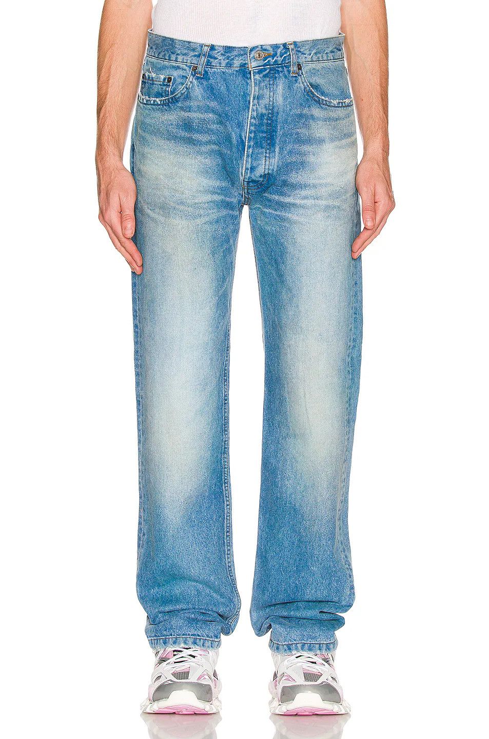 Balenciaga o1mt1gz0824 Normal Fit Pant in Blue Size US 31 - 3 Thumbnail