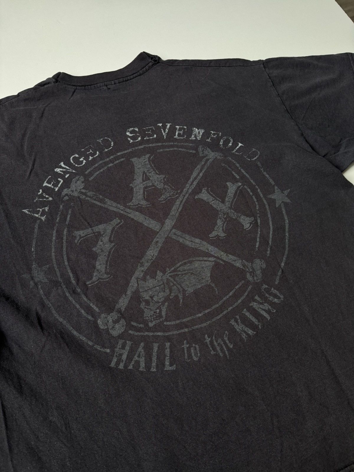 Band Tees Vintage Avenged Sevenfold HAIL TO THE KING Washed Distressed Size US M / EU 48-50 / 2 - 10 Thumbnail