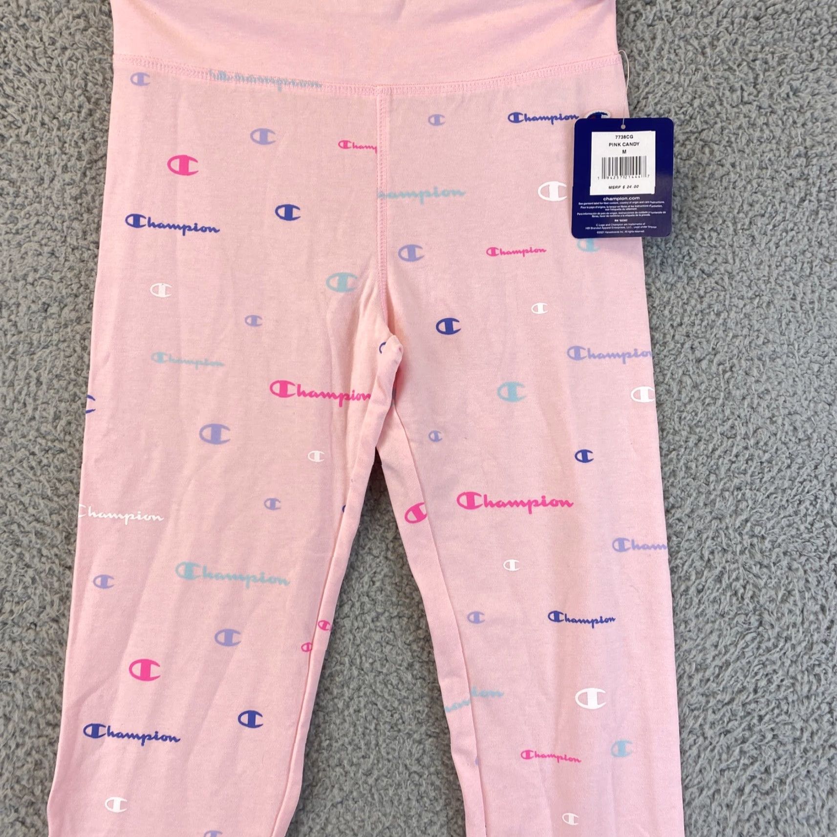 Champion Champion Girls Heritage Active Tech Leggings Pink Candy M Size 32" / US 10 / IT 46 - 2 Thumbnail