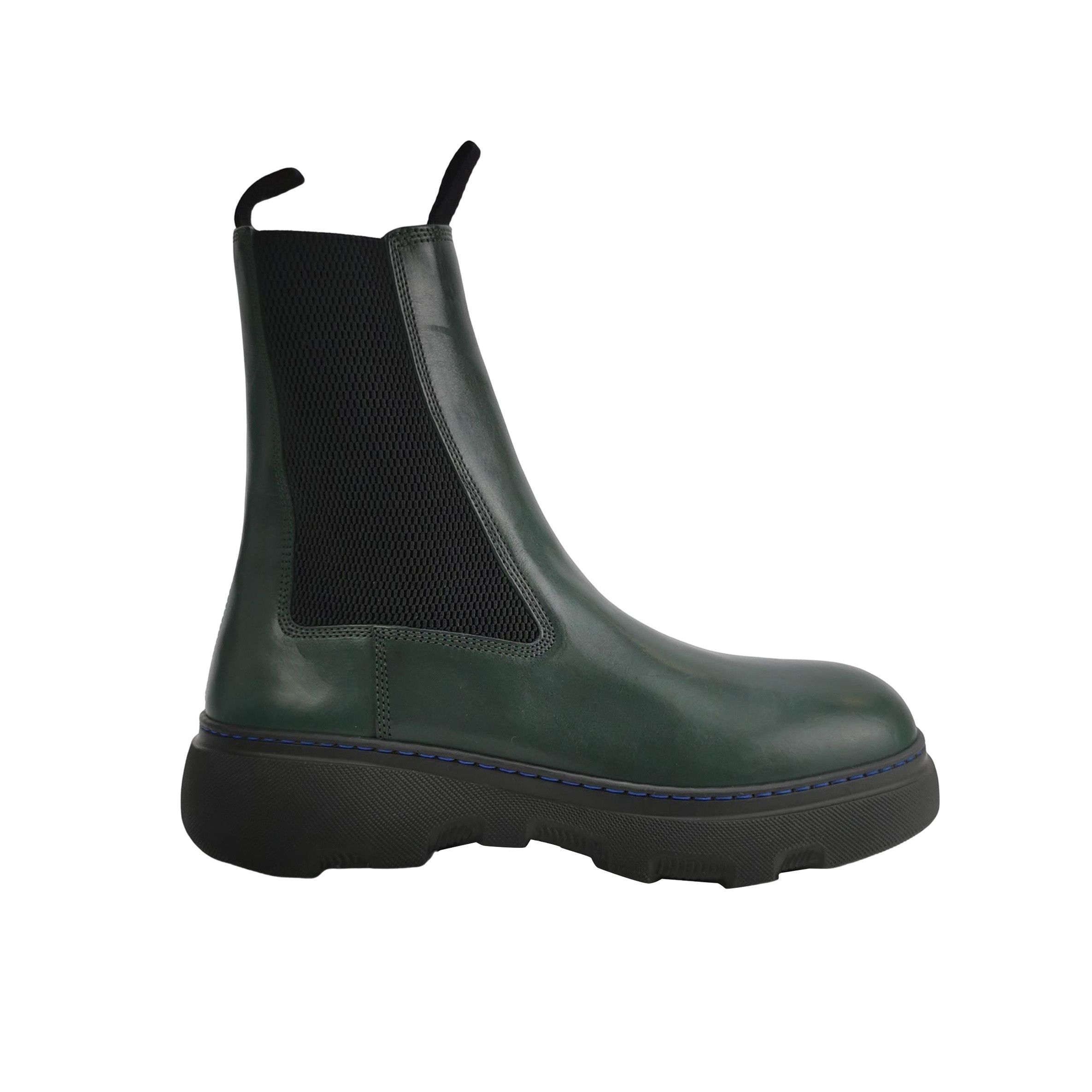 Burberry Burberry Dark Green Leather Creeper Boots Size 41 Size US 8 / EU 41 - 1 Thumbnail