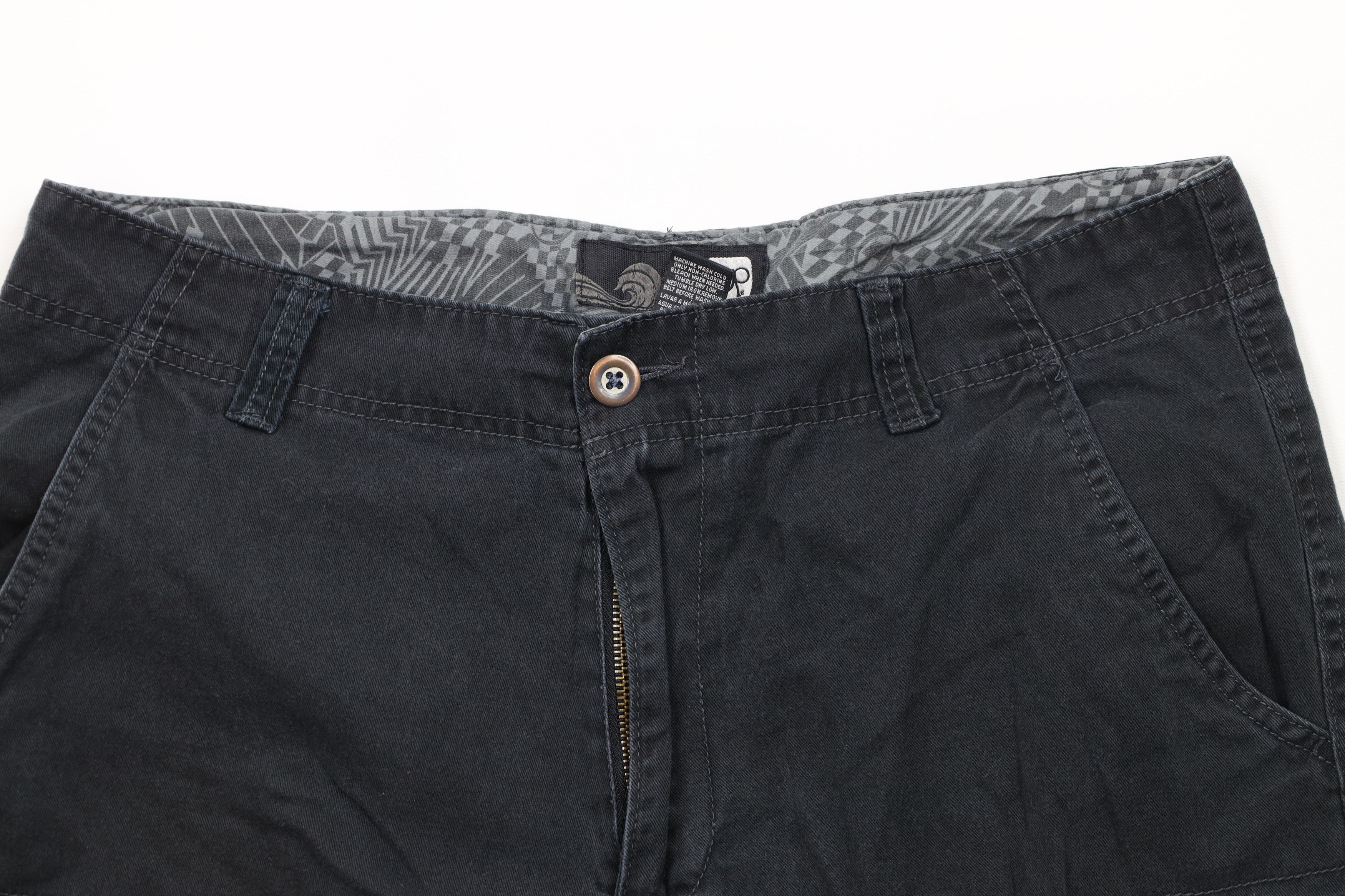 Ocean Pacific × Vintage Vintage 90s Y2K Ocean Pacific OP Cargo Shorts Black Cotton Size US 34 / EU 50 - 2 Thumbnail