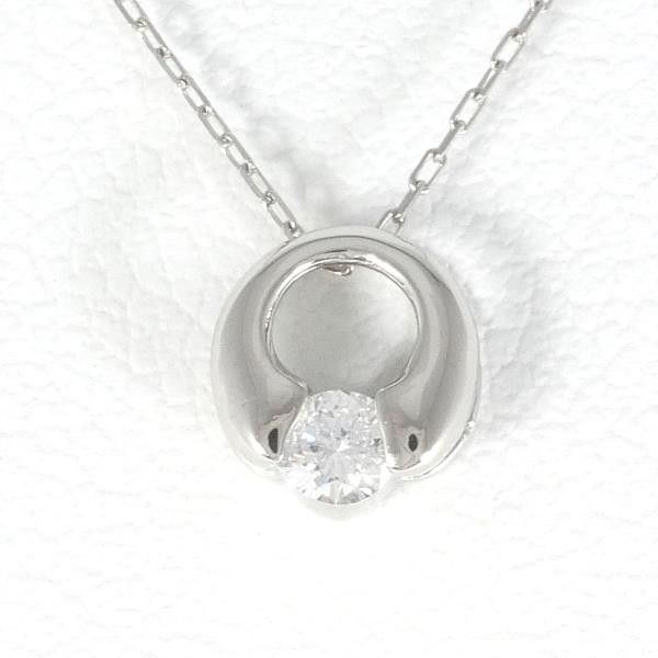 Other Other PT900 Platinum PT850 Necklace Diamond 0.06ct 40cm Metal Necklace in Great Condition Size ONE SIZE - 1 Thumbnail