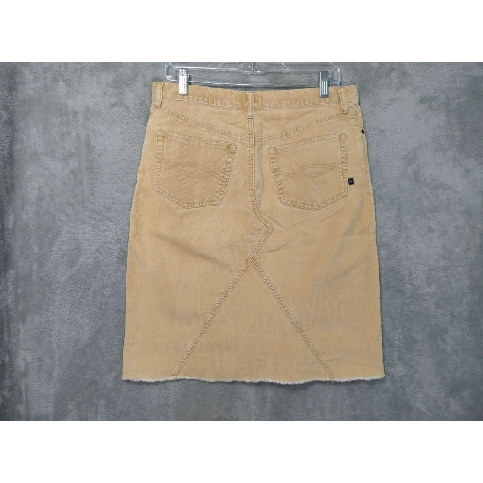 Abercrombie & Fitch Abercrombie & Fitch Skirt Womens 6 Beige Corduroy Midi High Waist Y2K 90s Vintage Pockets Size 28" / US 6 / IT 42 - 2 Thumbnail