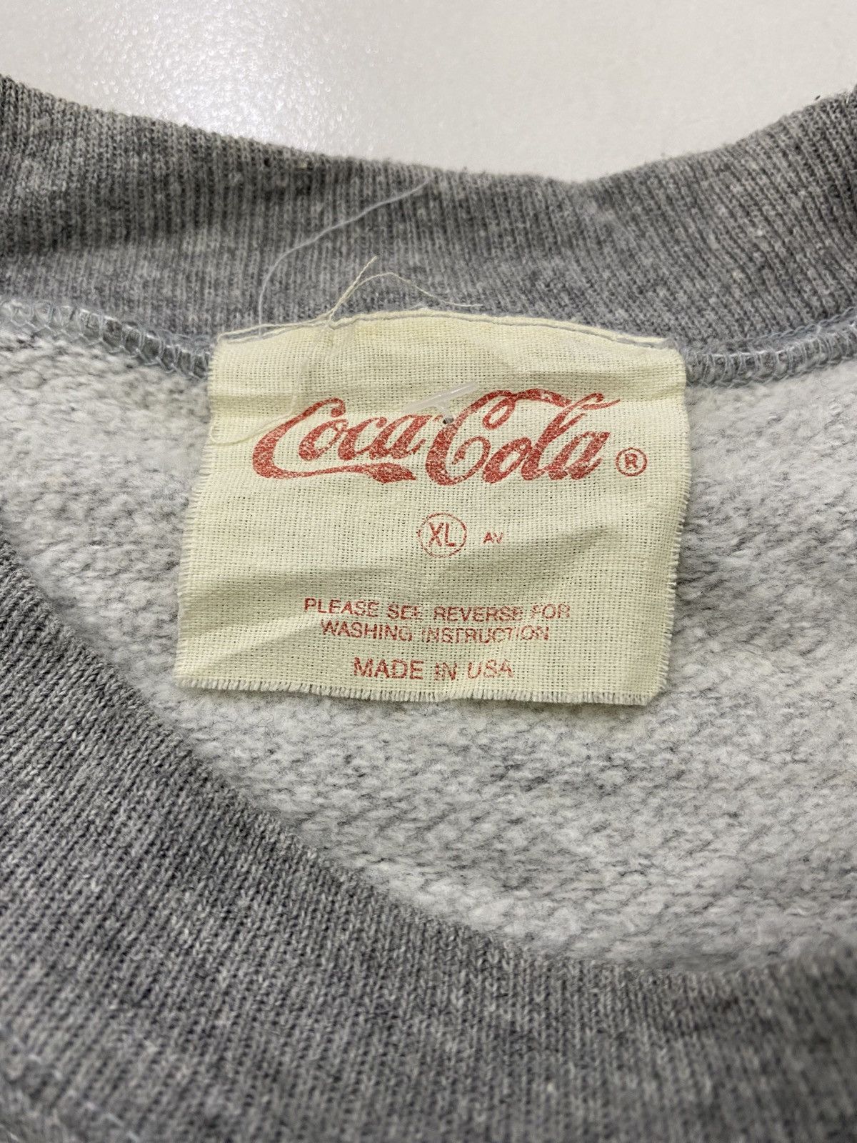 Coca Cola × Vintage Vtg 80s Coca Cola America graphic pullover sweatshirt Size US XL / EU 56 / 4 - 7 Thumbnail