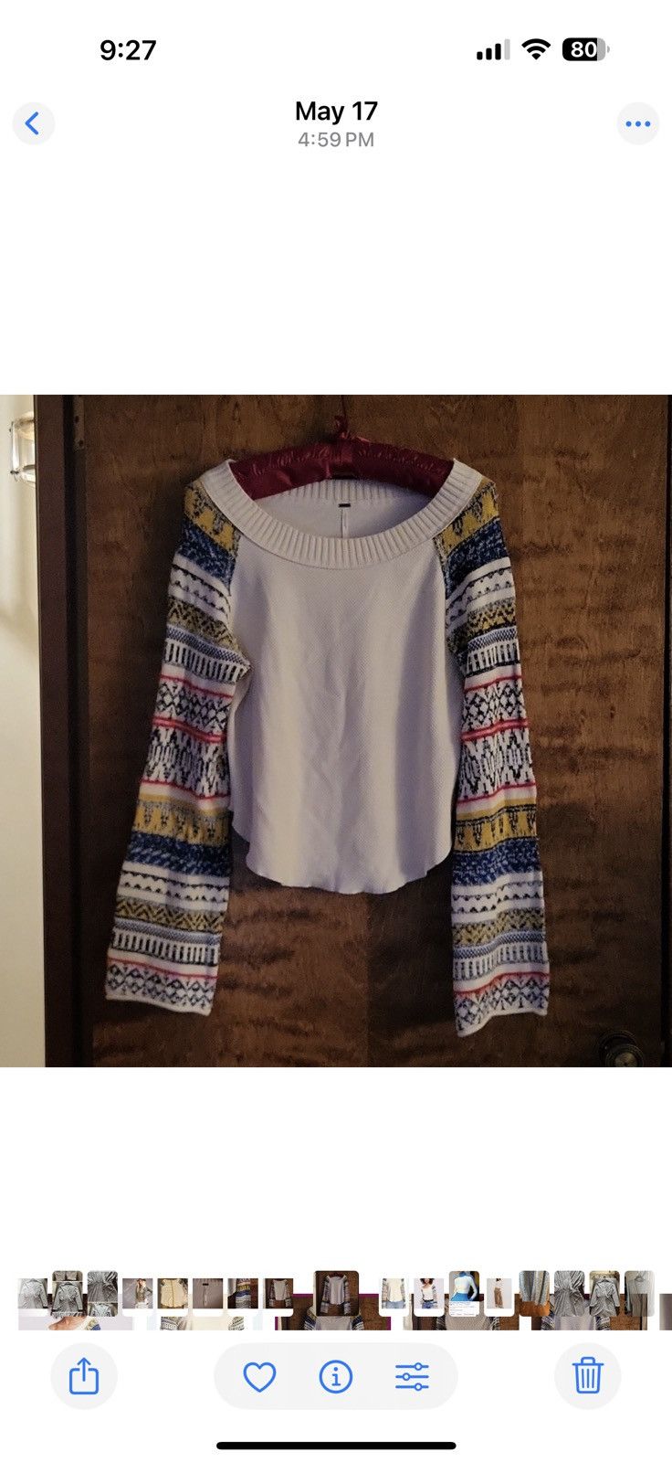 Free People Free People Fairground sweater top! Size L / US 10 / IT 46 - 3 Thumbnail