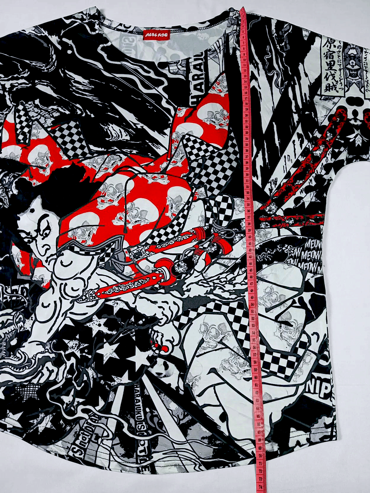 Japanese Brand VINTAGE ACDC RAG Samurai Harajuku Is Not Dead Full print Size US L / EU 52-54 / 3 - 5 Thumbnail