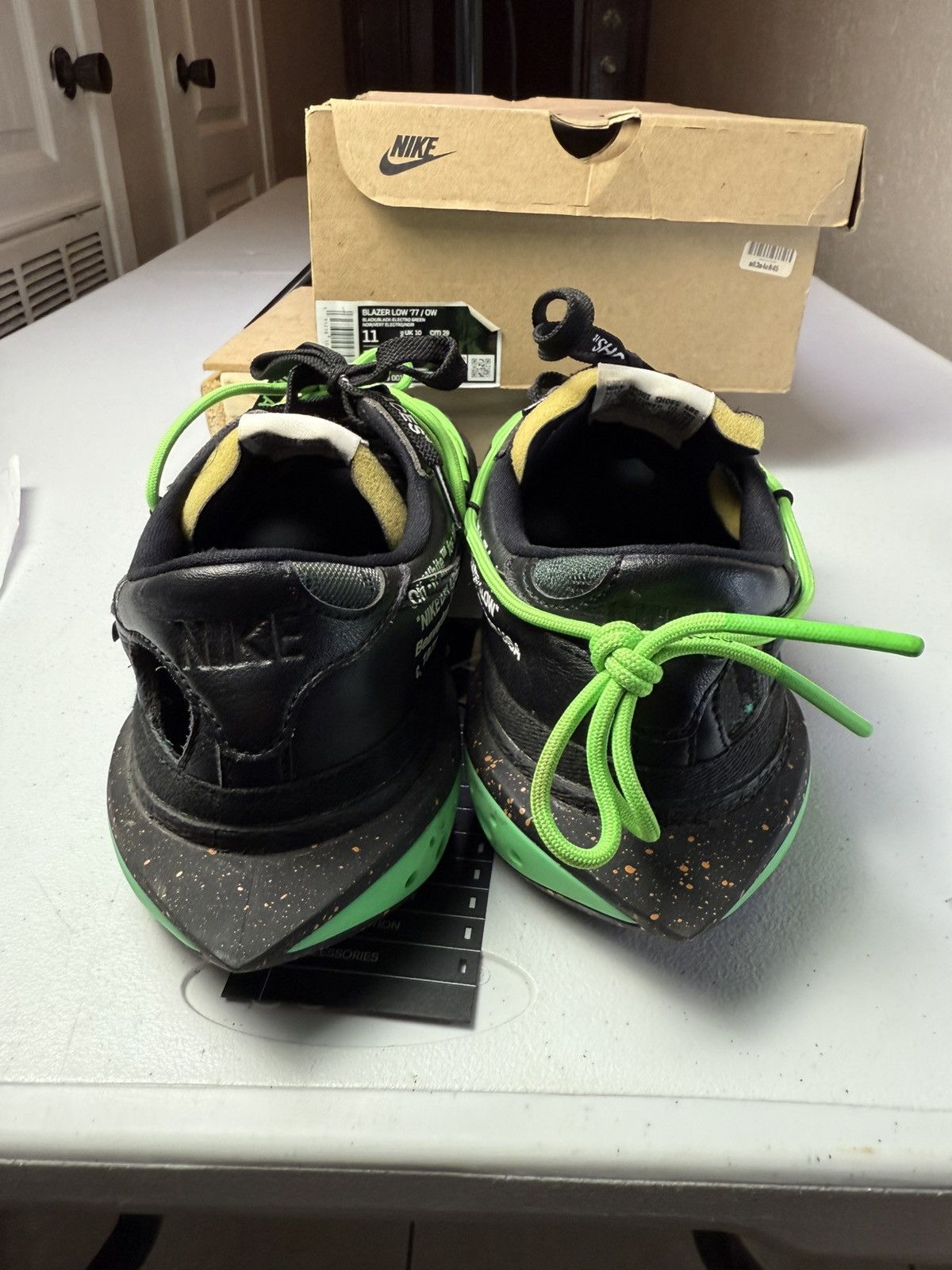 Nike × Off-White Used 2022 Nike Off-White x Blazer Low 'Black' Sz 11 Size US 11 / EU 44 - 7 Thumbnail