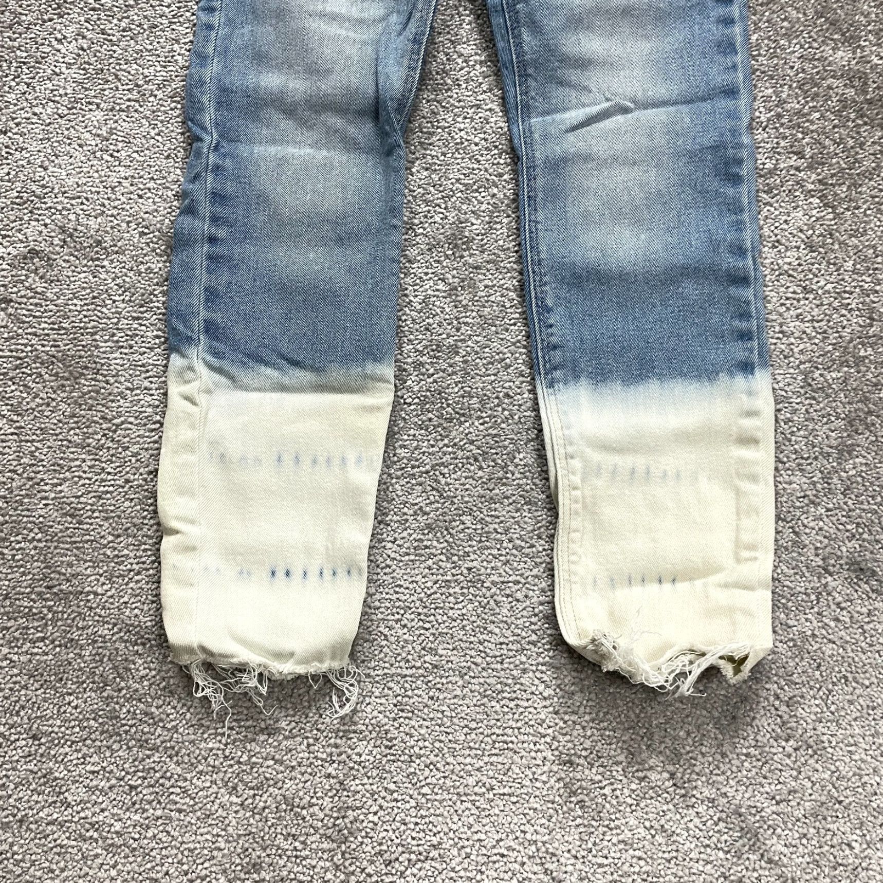 Old Navy VINTAGE Old Navy Rockstar Super Skinny Denim Jeans Womens Size 2 Blue Mid Rise Raw Hem 27x27 Size 26" / US 2 / IT 38 - 4 Thumbnail