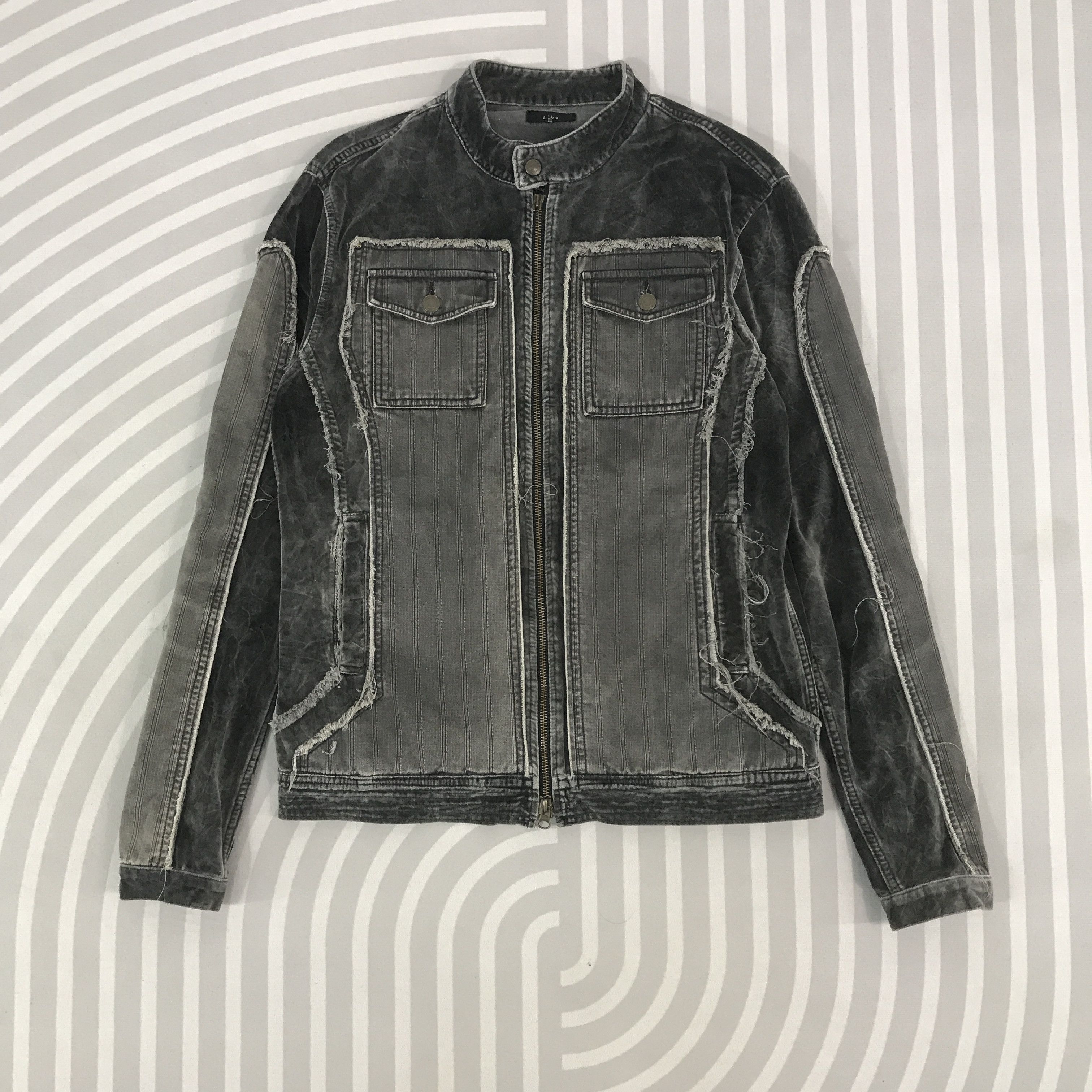 Vintage Albe Japan made fashion Black zipper Jacket