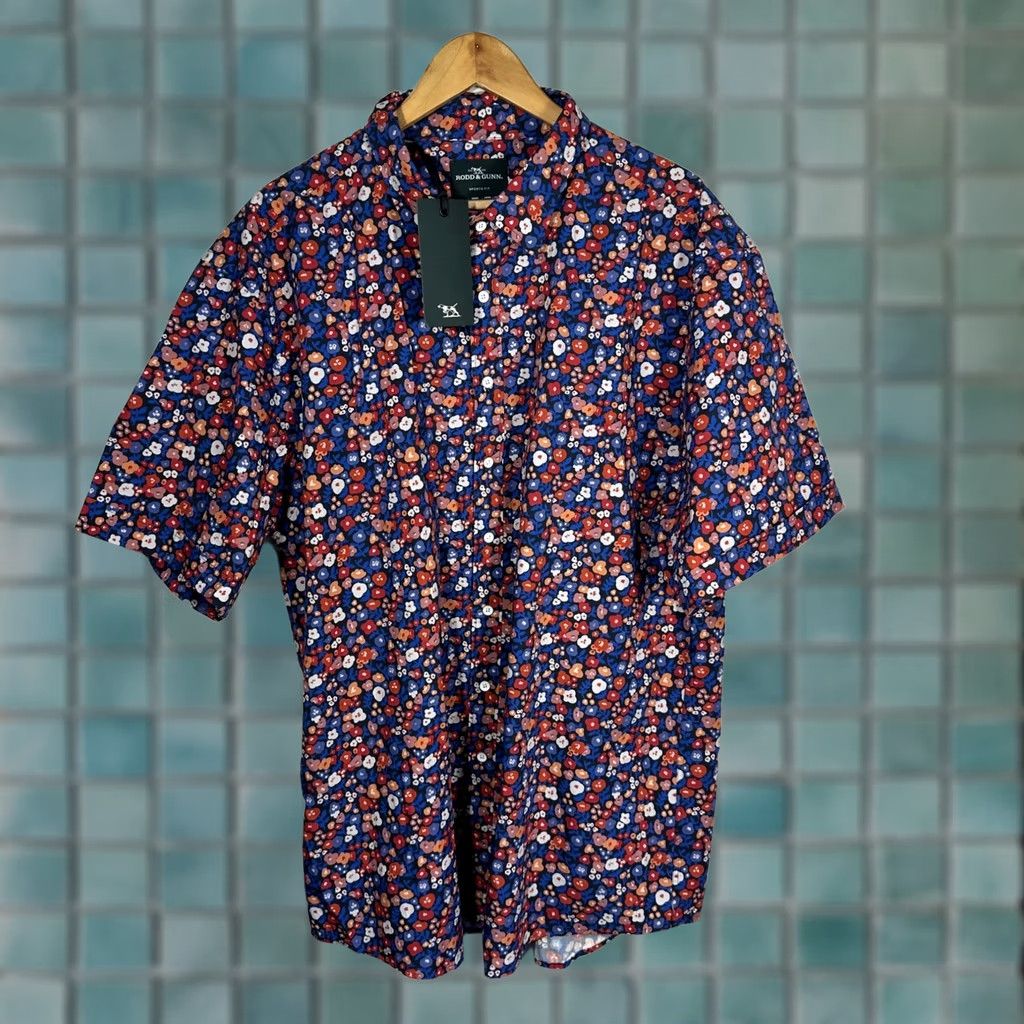 Rodd & Gunn Rodd & Gunn Darfield SS SF Shirt Ink Blue Floral Short Sleeve Button-Up 3XL Mens NWT Size US XXL / EU 58 / 5 - 1 Thumbnail