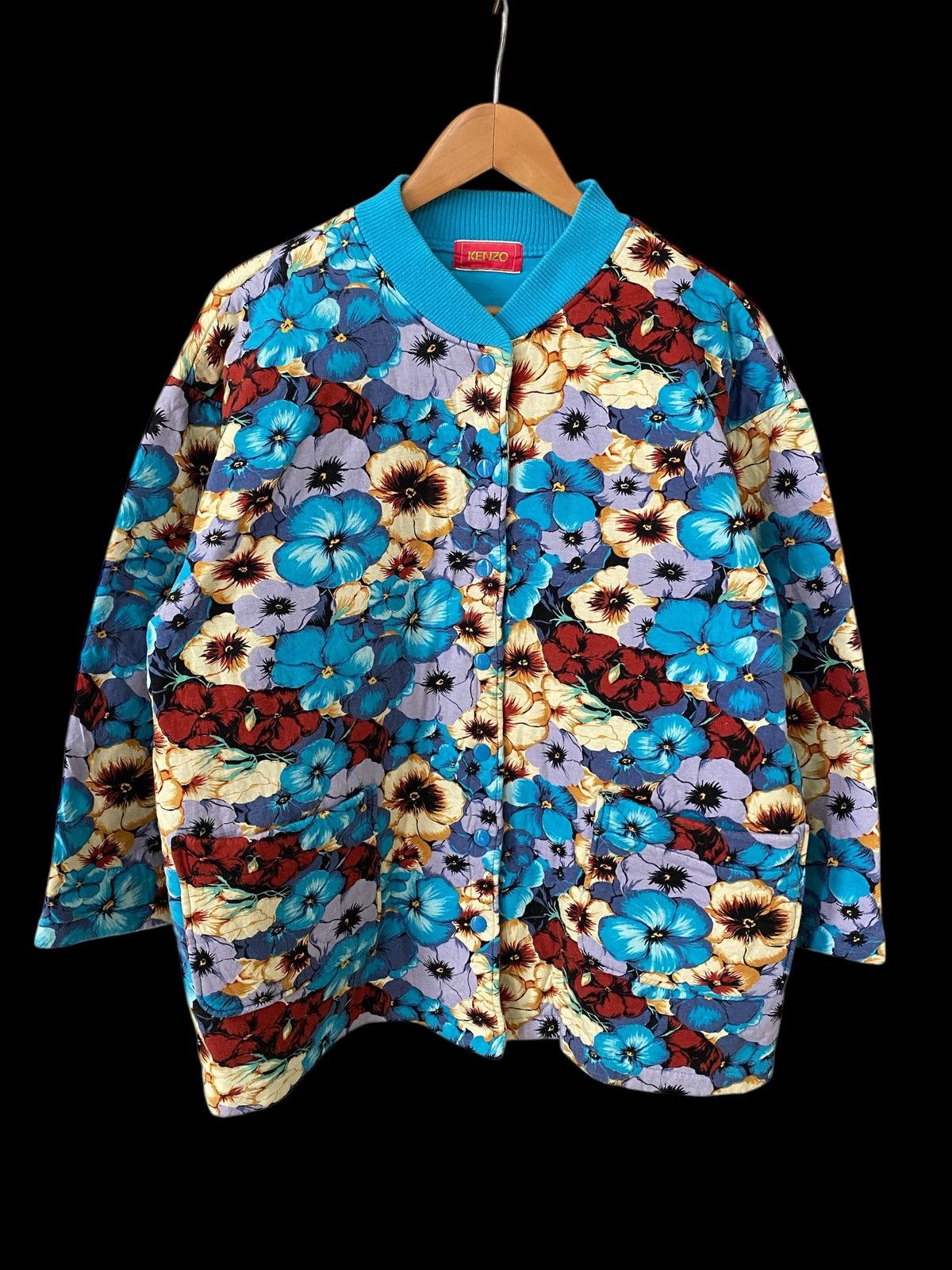 Designer × Kenzo Vintage Kenzo jacket motif flora full print bomber design Size US L / EU 52-54 / 3 - 2 Thumbnail