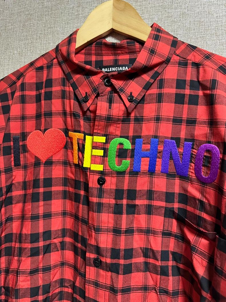 Balenciaga Balenciaga size 37 Electronic Music Embroidered Logo Shirt Size US S / EU 44-46 / 1 - 2 Thumbnail