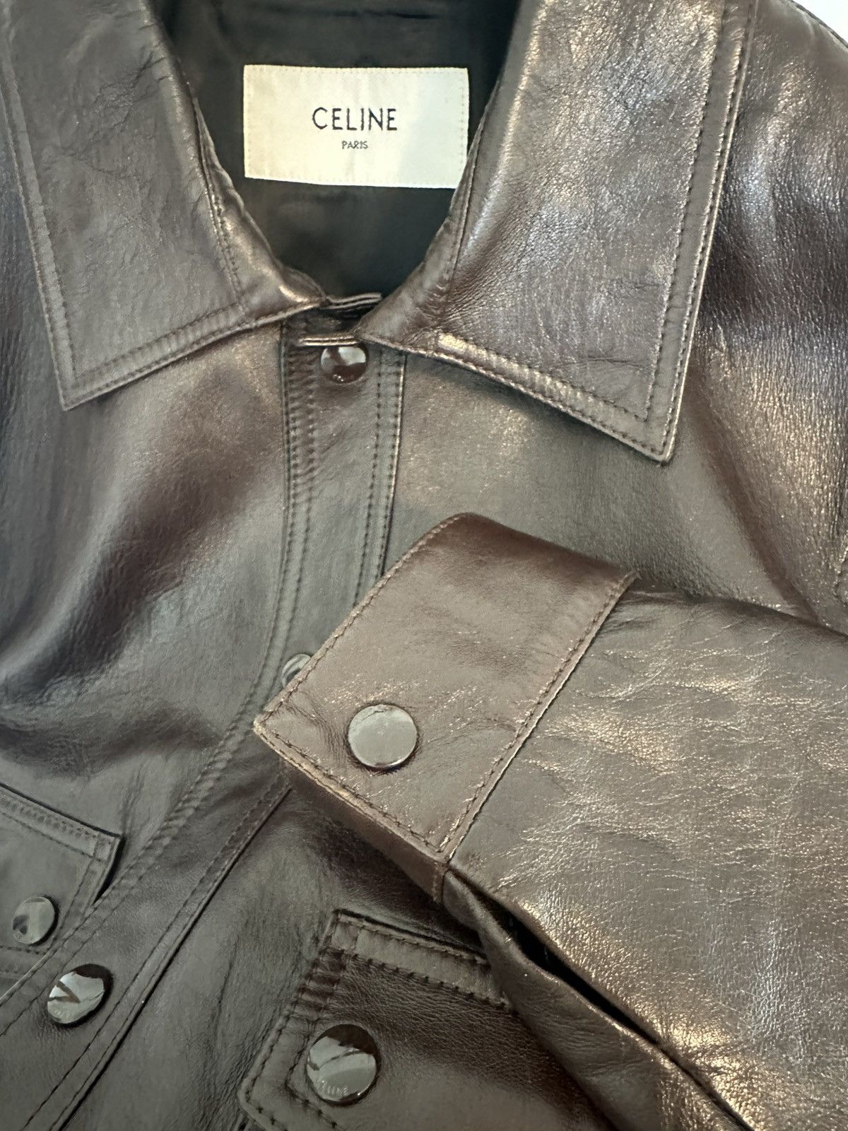 Celine Celine SS20 trucker jacket in lambskin Size US M / EU 48-50 / 2 - 4 Thumbnail
