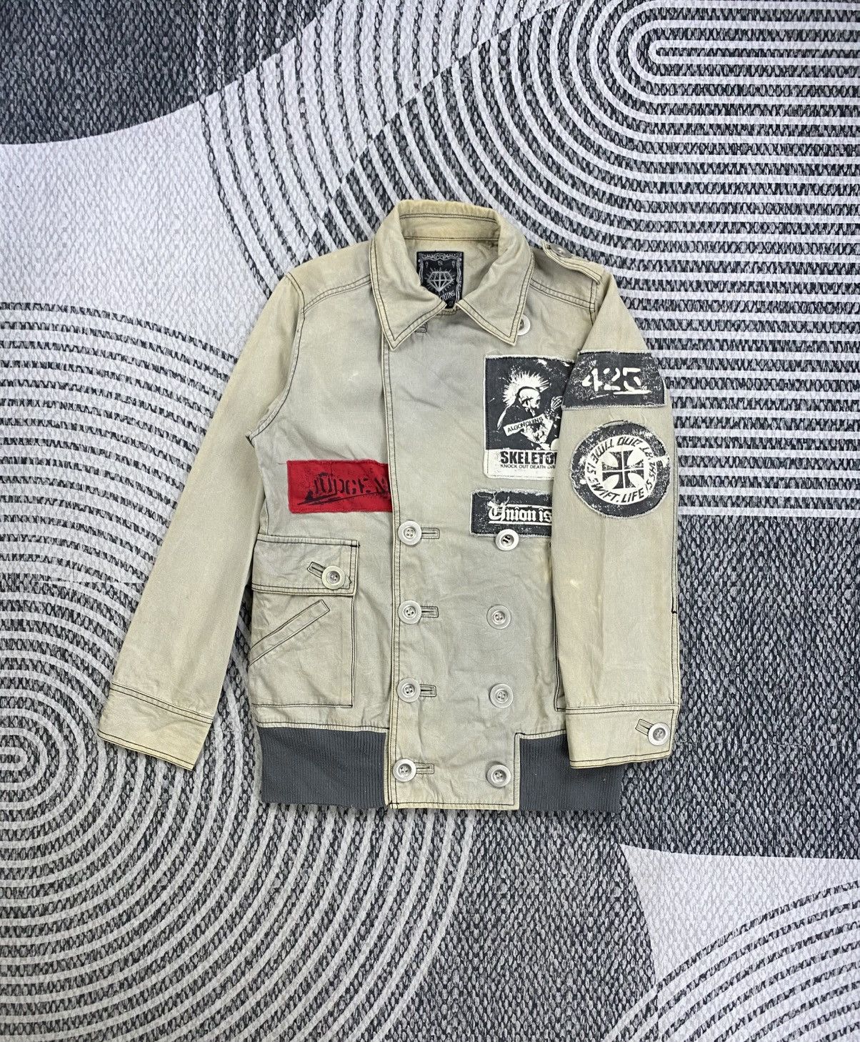 14th Addiction Vintage Algonquins Double Collar Punk Jacket Size US M / EU 48-50 / 2 - 2 Thumbnail
