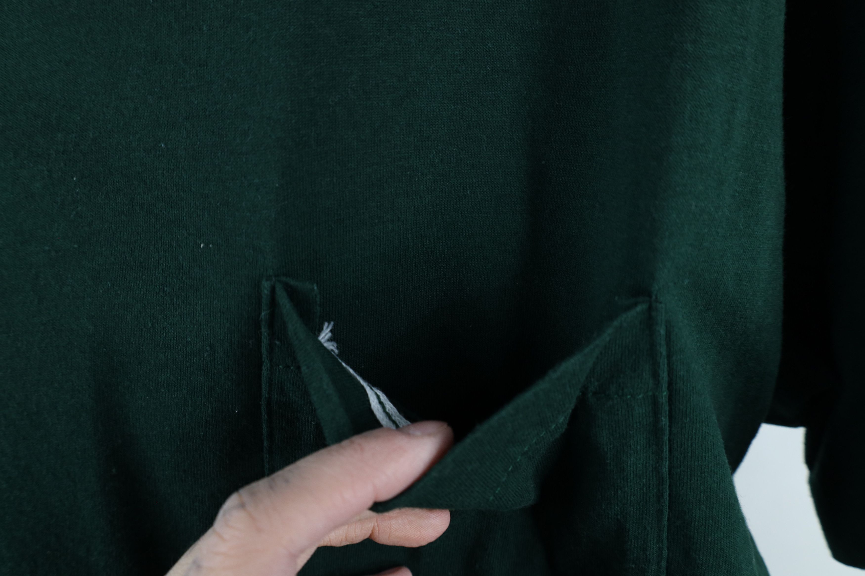 Vintage Vintage 90s Streetwear Pocket T-Shirt Hunter Green USA Size US XL / EU 56 / 4 - 4 Thumbnail
