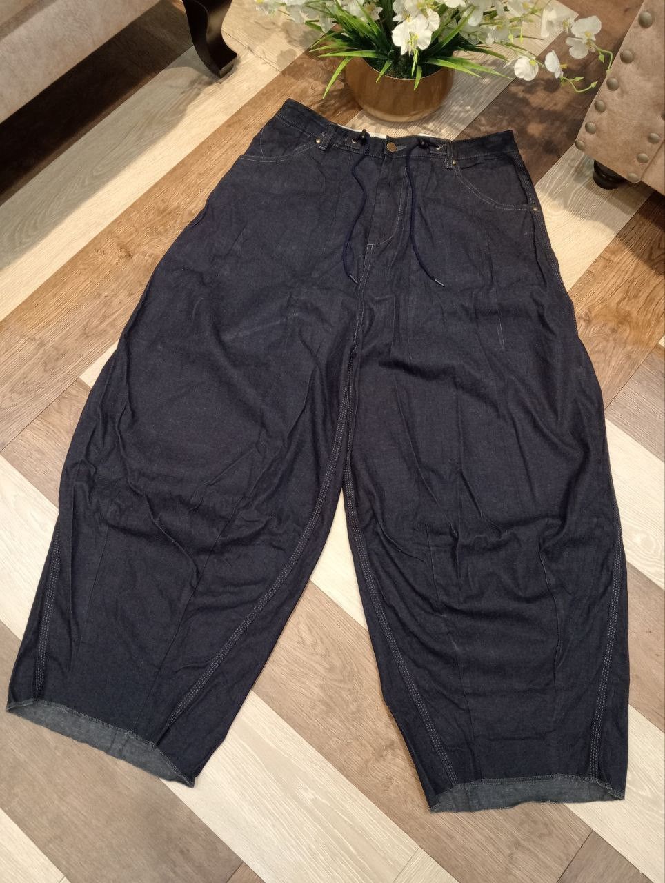 Needles RARE NEEDLES NEPENTHES RAW WIDE BAGGY BALLOON PANTS Size US 32 / EU 48 - 2 Thumbnail