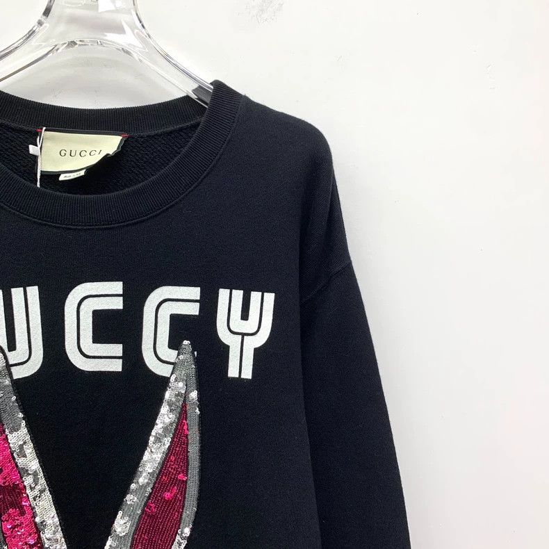 Gucci Gucci Black rabbit sequin cotton round-neck long-sleeved s Size US S / EU 44-46 / 1 - 3 Thumbnail