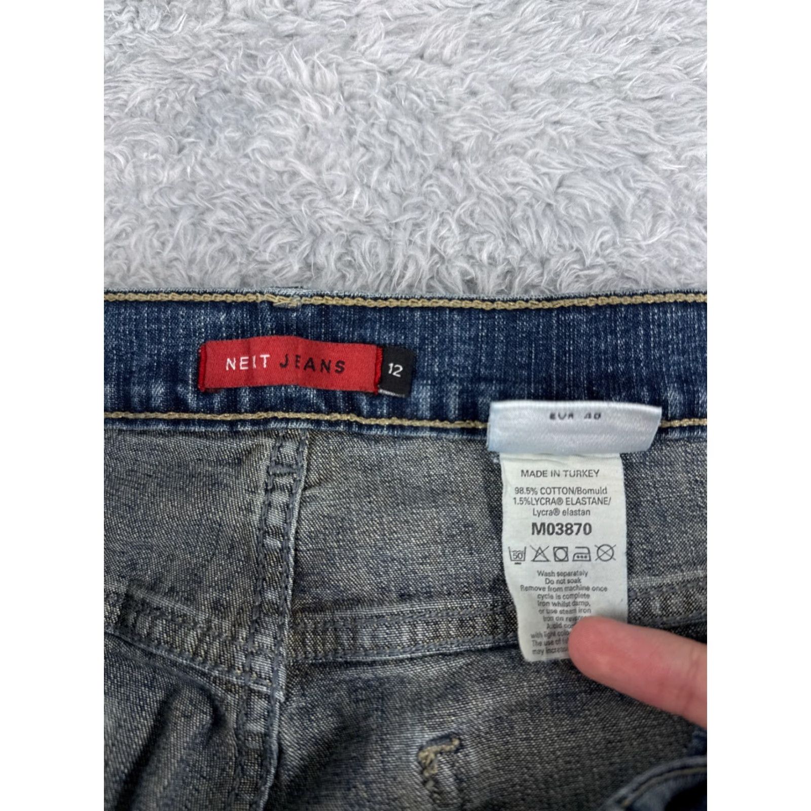 NEXT VINTAGE NEXT Women's Flared Jeans Size 12 Cotton Blend Blue Denim Mid Rise 28x32 Size 34" / US 12 / IT 48 - 7 Thumbnail