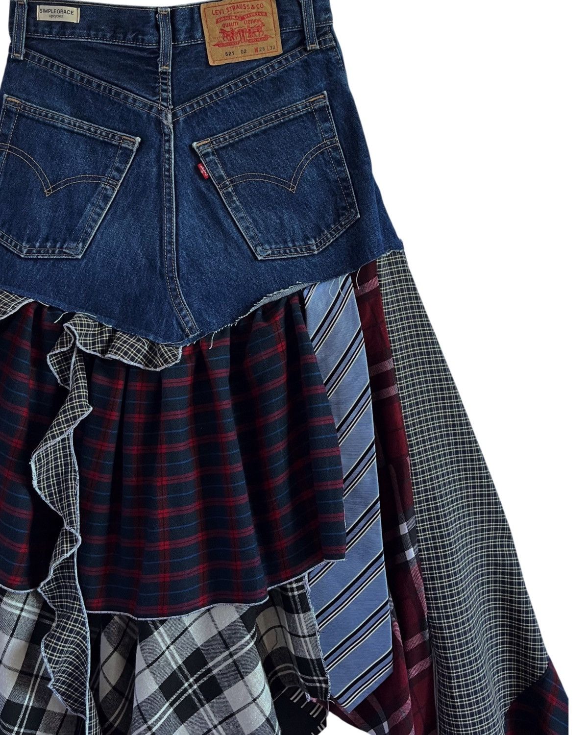 Levi's Made & Crafted upcycled vintage Levi’s tartan/plaid skirt Size 28" / US 6 / IT 42 - 3 Thumbnail
