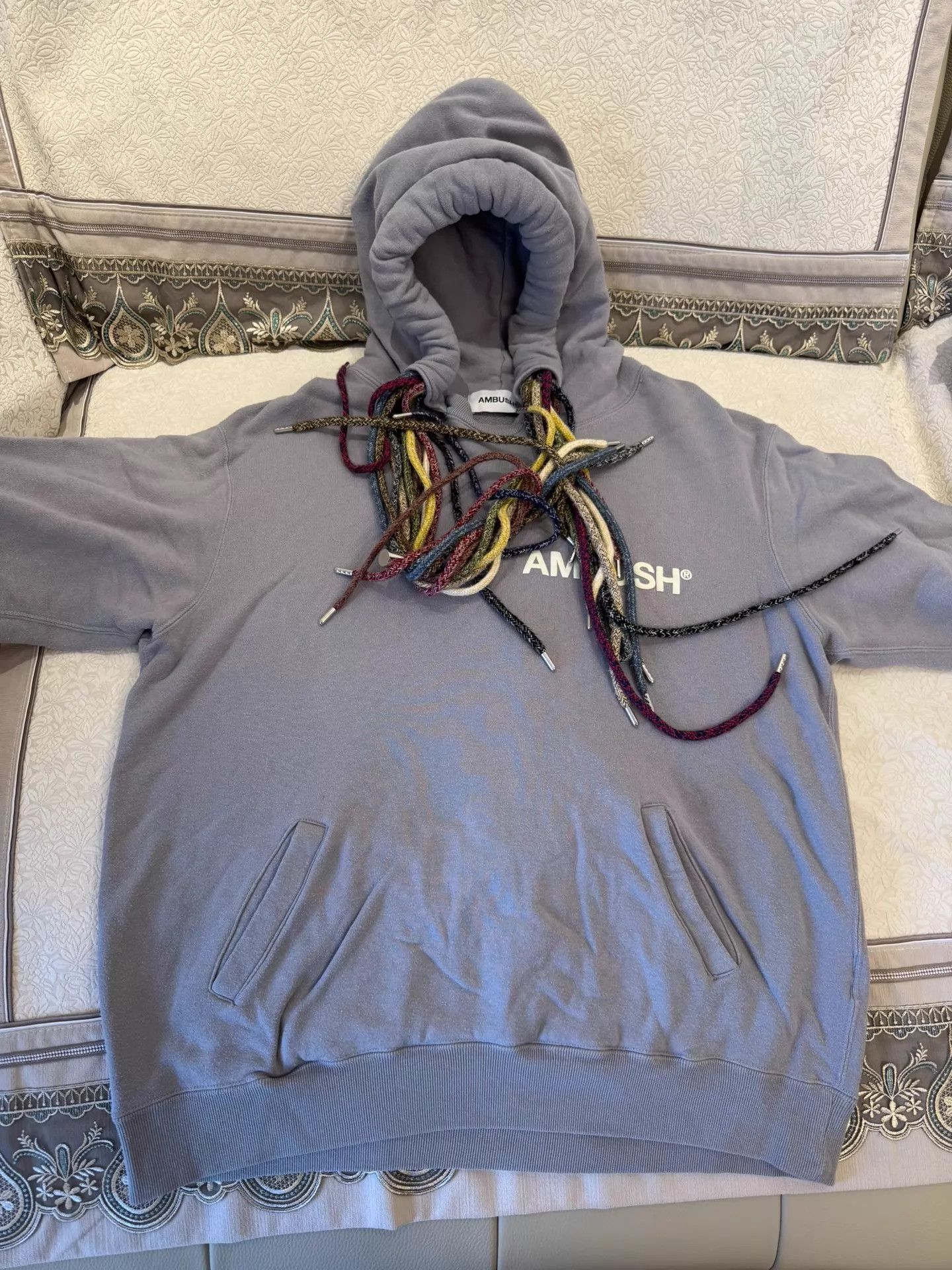 Ambush Design AMBUSH Dreadlock-Drawstring Front Logo Blue Hoodie Size US L / EU 52-54 / 3 - 3 Thumbnail