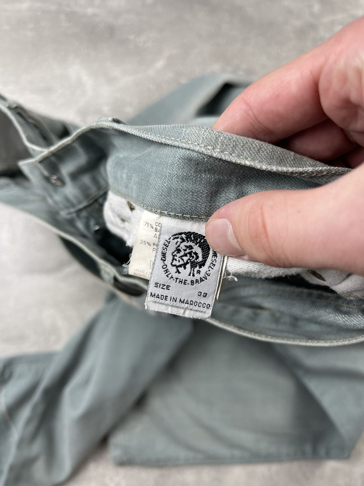 Diesel Diesel Industry Jeans – Faded Green Straight Fit Size US 33 - 11 Thumbnail
