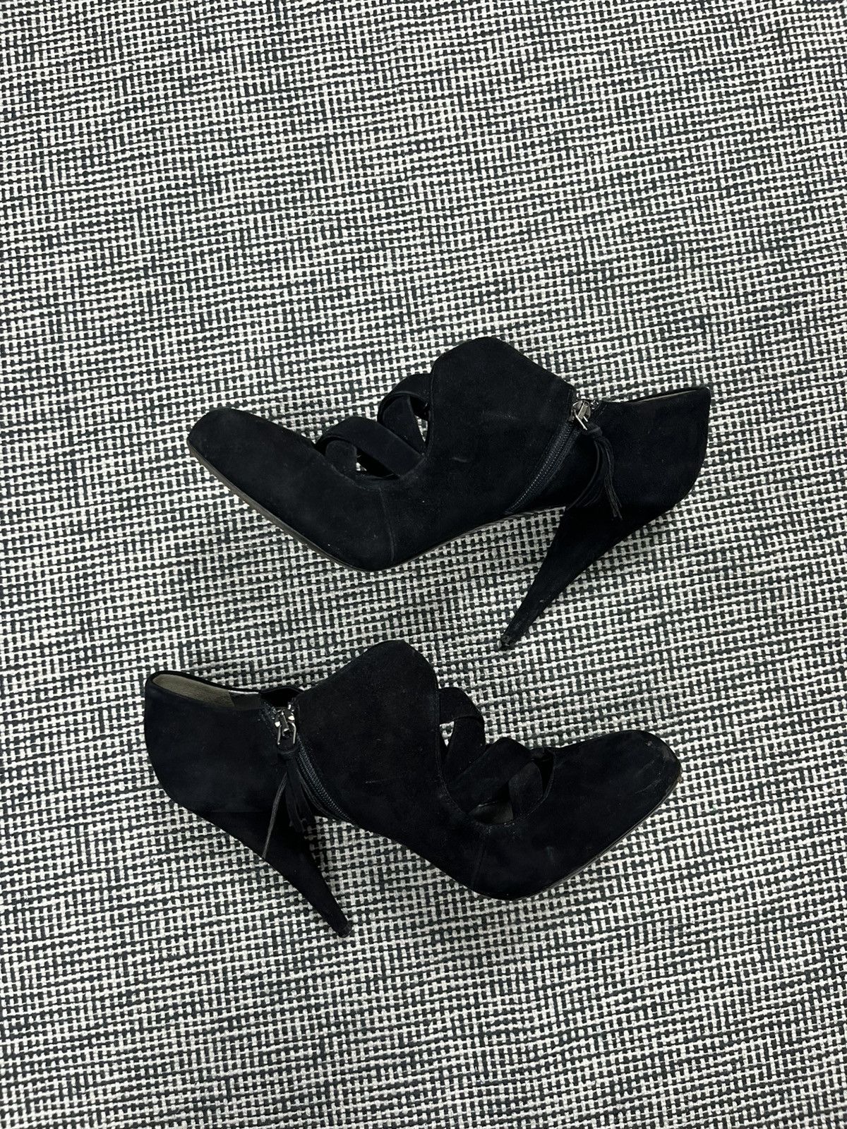 Miu Miu Miu Miu black suede strap heels Size US 11 / IT 41 - 3 Thumbnail
