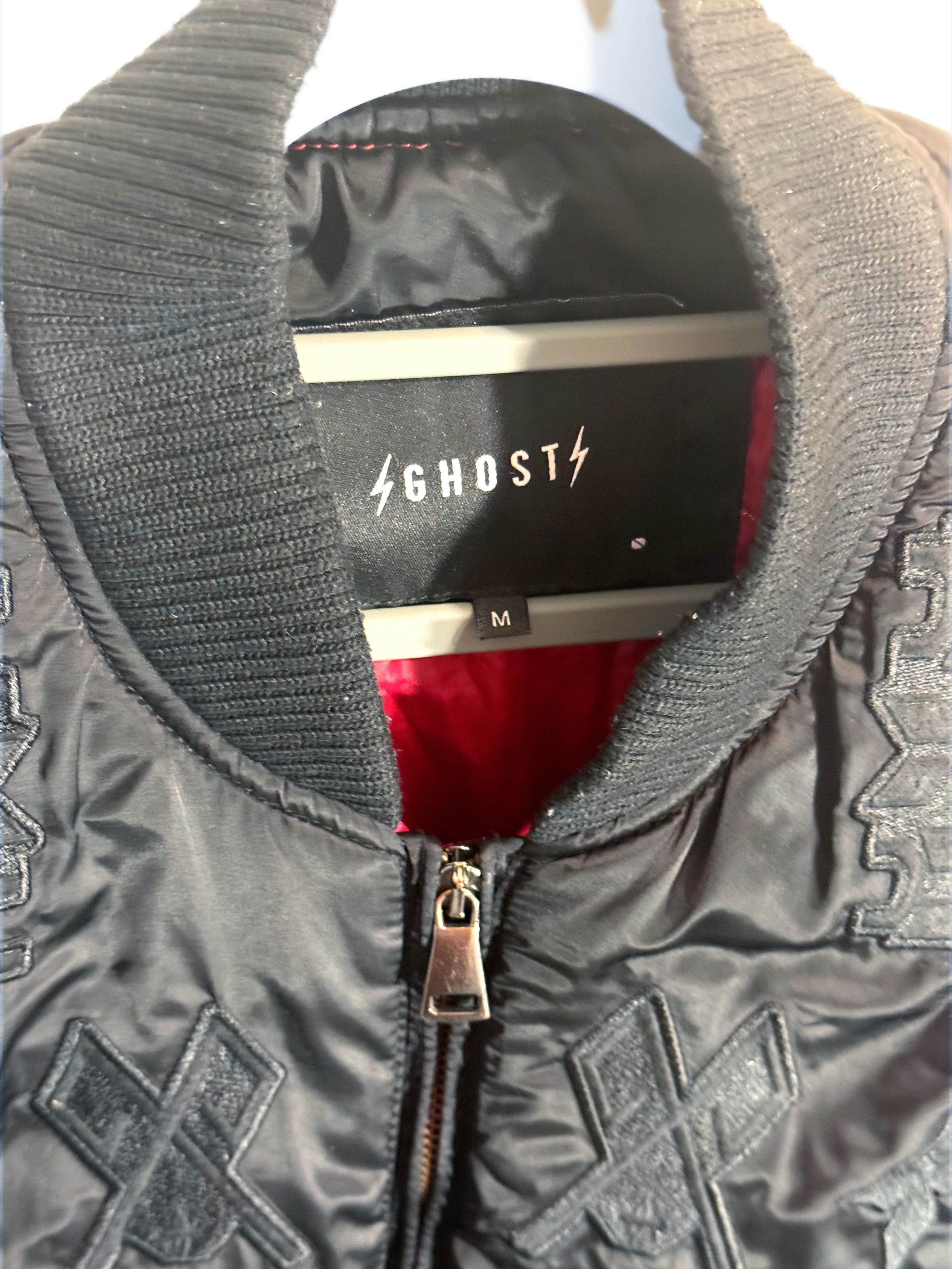 Jo Ghost Ghost Raw All-Over Embroidered Bomber Jacket Black Size M Size US M / EU 48-50 / 2 - 3 Thumbnail