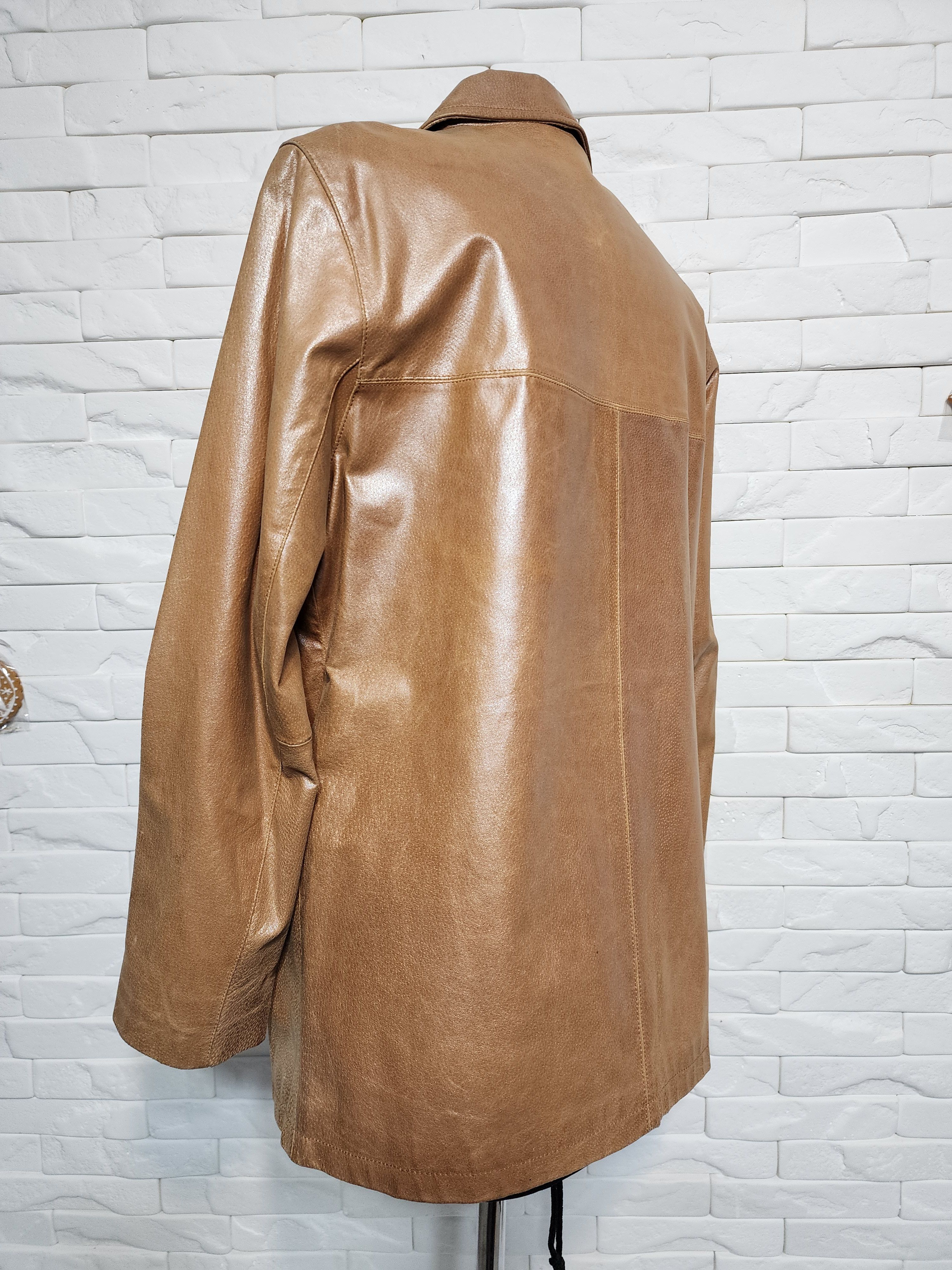 Other Brown Leather Jacket: Women's Zip-Up, Medium Softness Size XL / US 12-14 / IT 48-50 - 6 Thumbnail