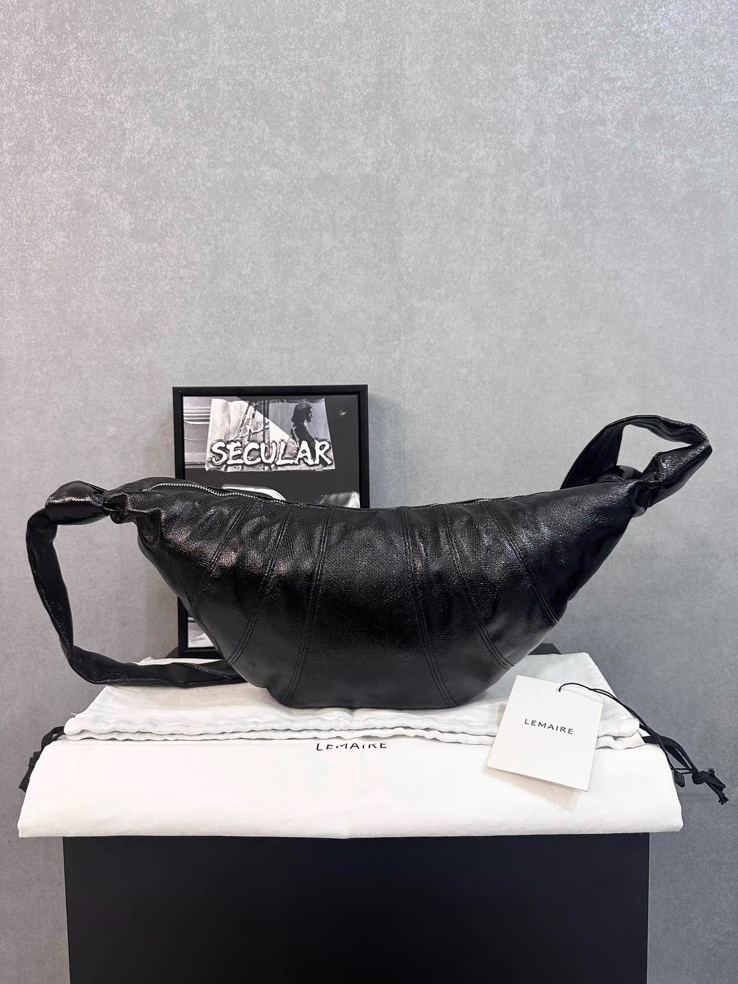 Lemaire LEMAIRE Medium Coated Croissant Bag K34 Size ONE SIZE - 1 Thumbnail