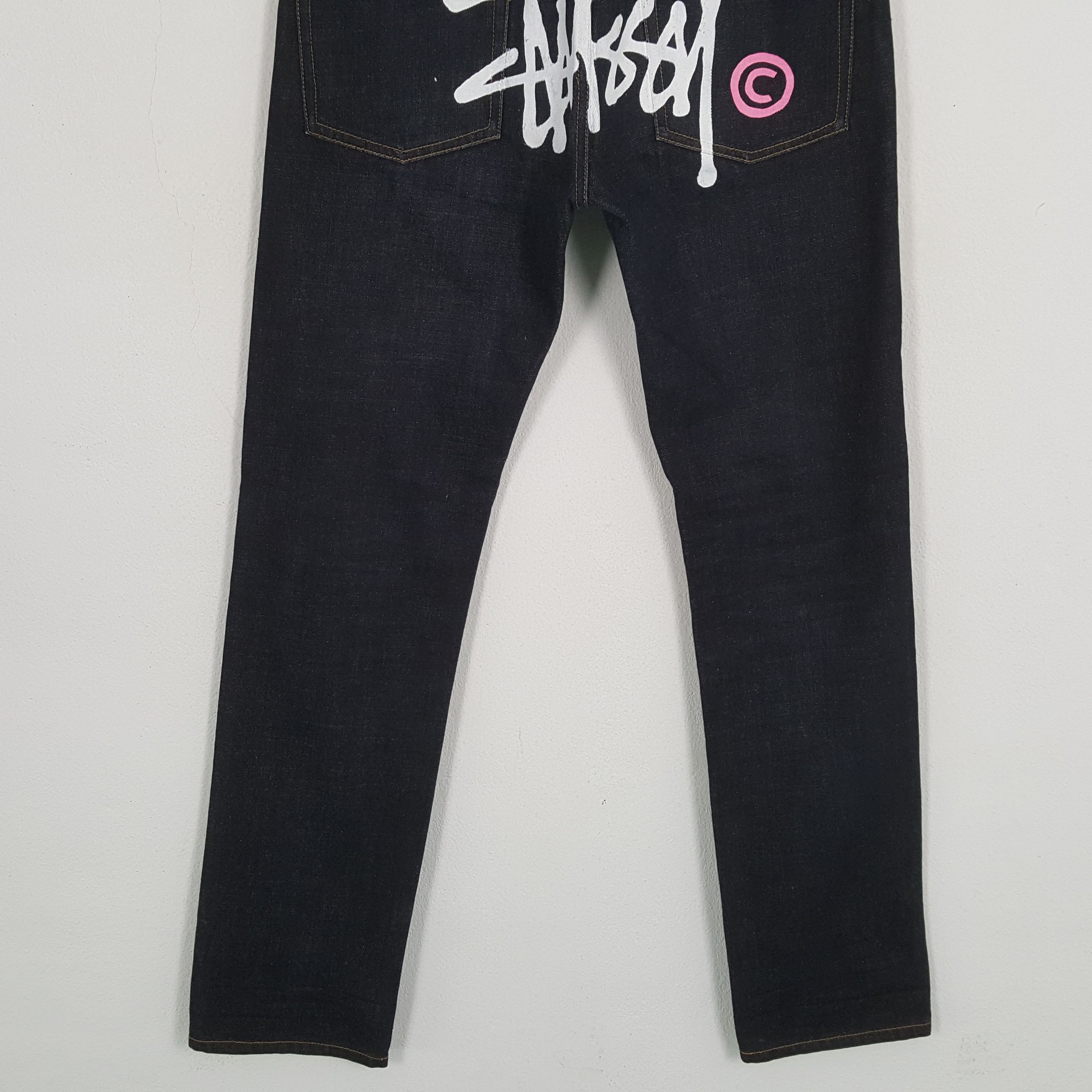 Stussy × Vintage STUSSY Streetwear Skater Custom Art Jeans Size US 30 / EU 46 - 3 Thumbnail