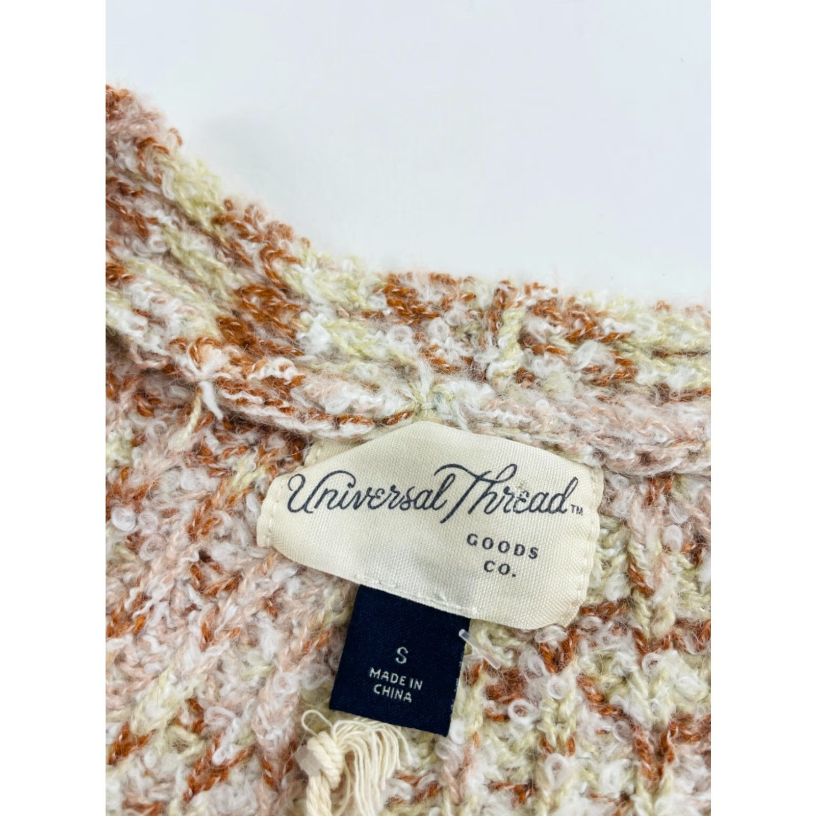 Vintage Universal Thread Sweater Womens Size Small Pink White Cream Pullover Puff Sleeve Size S / US 4 / IT 40 - 7 Thumbnail